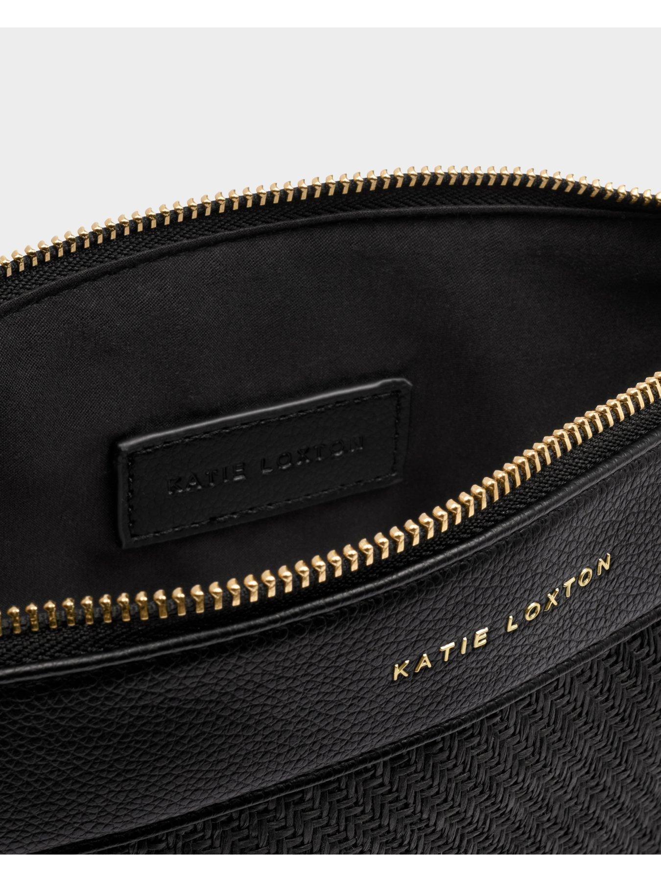 Image 4 of 6 of Katie Loxton Wristlet Clutch - Black Raffia