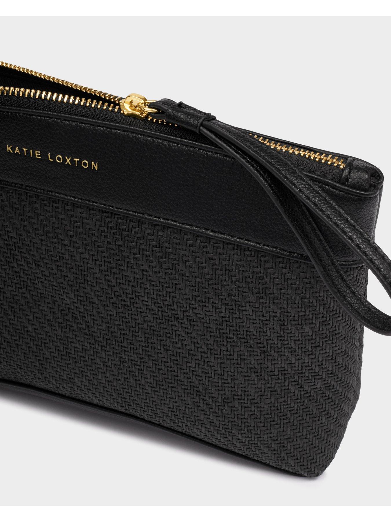 Image 5 of 6 of Katie Loxton Wristlet Clutch - Black Raffia