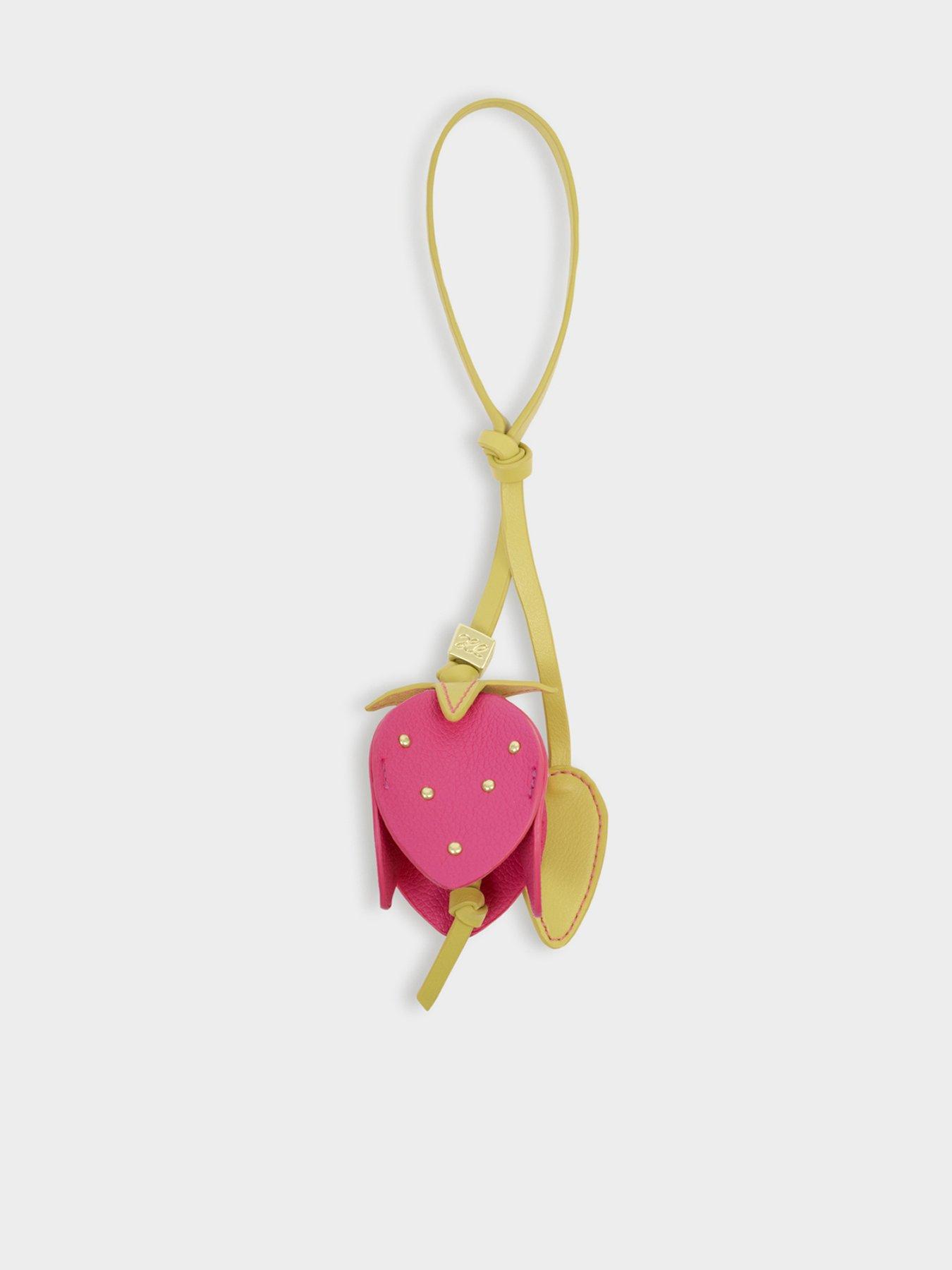 Katie Loxton Strawberry Bag Charm - Pink