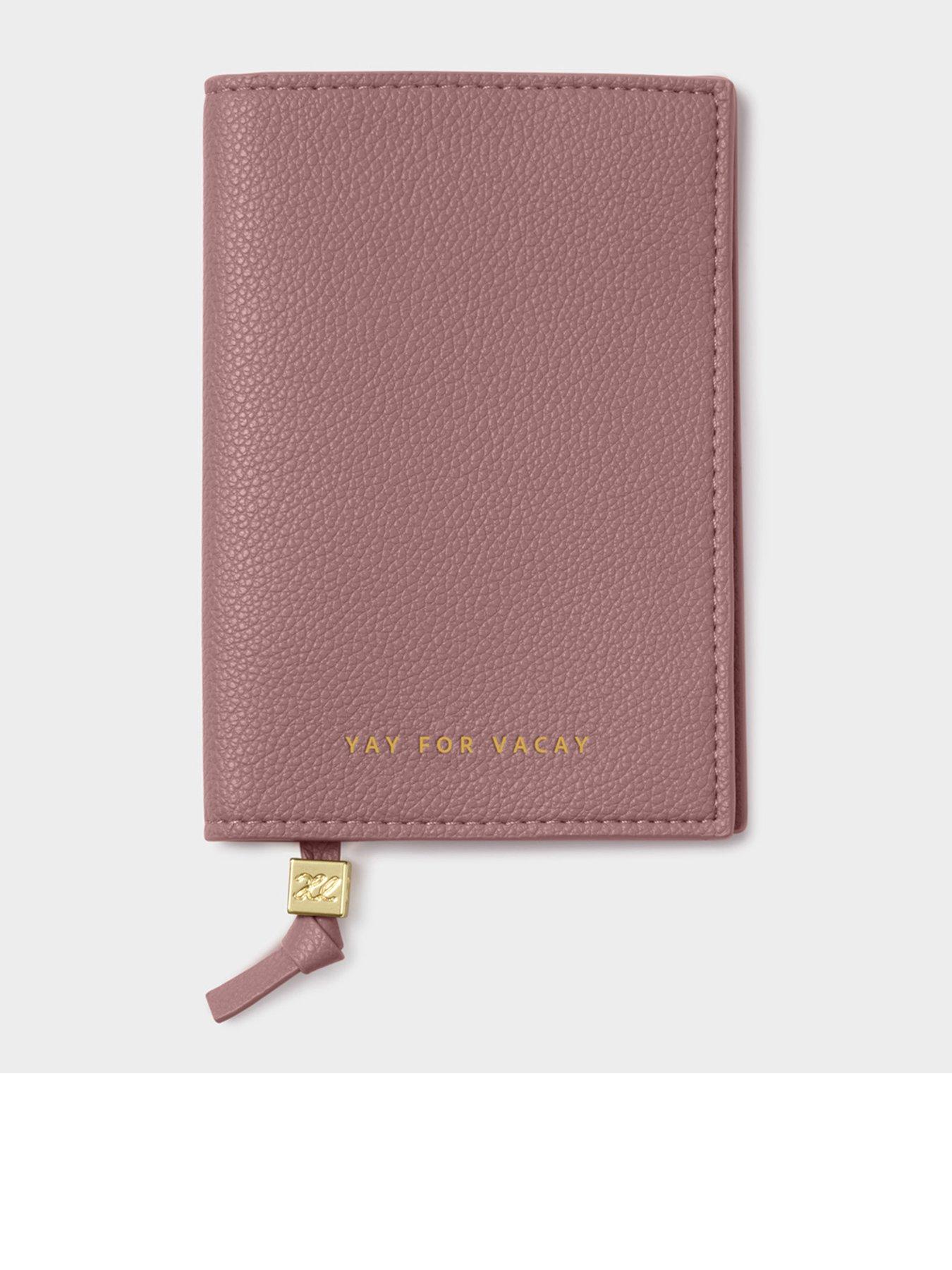 Katie Loxton PU Passport Cover - Deep Rose