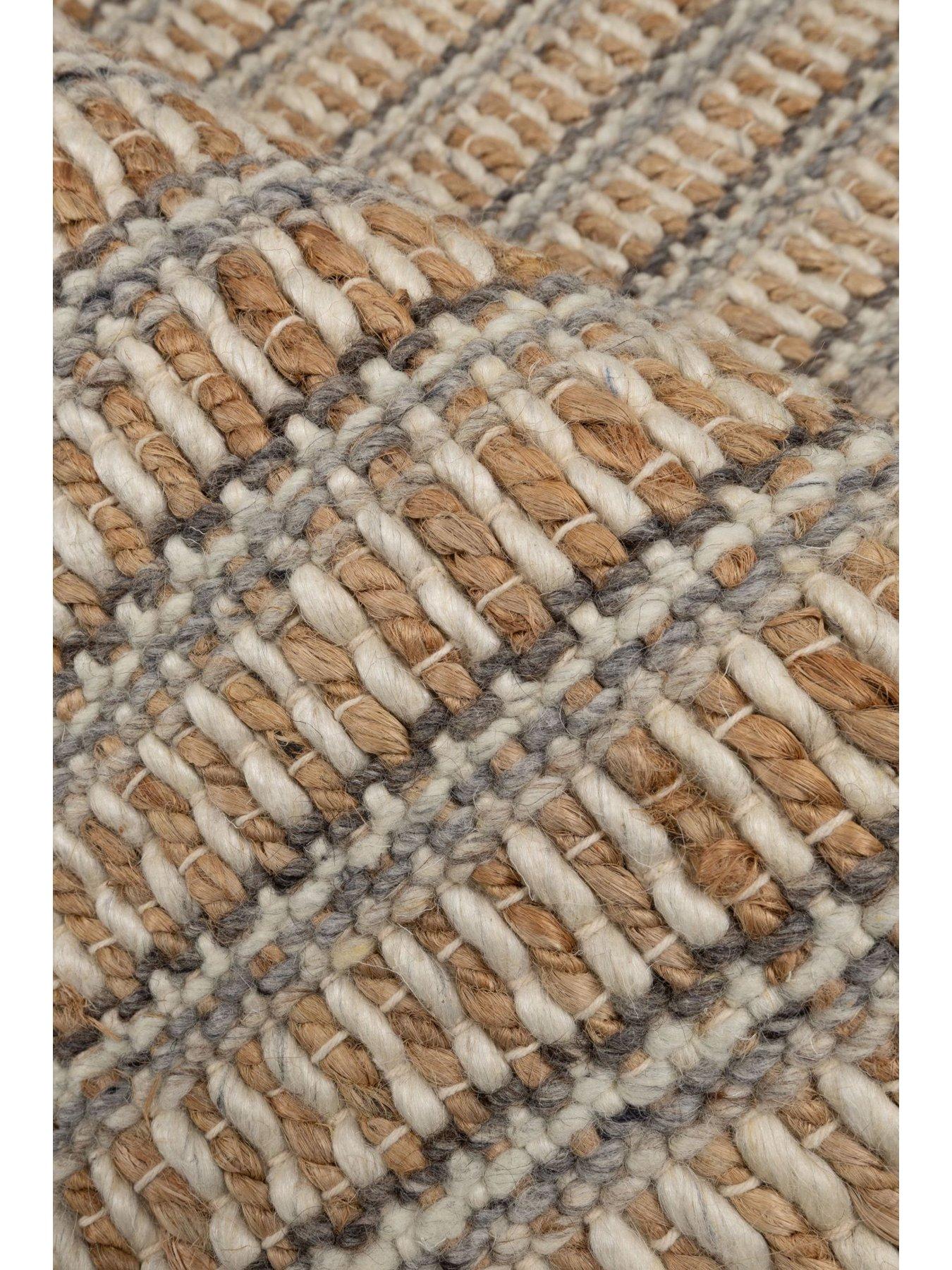 Image 3 of 4 of The Very Collection Handwoven Striped Tassle Rug
