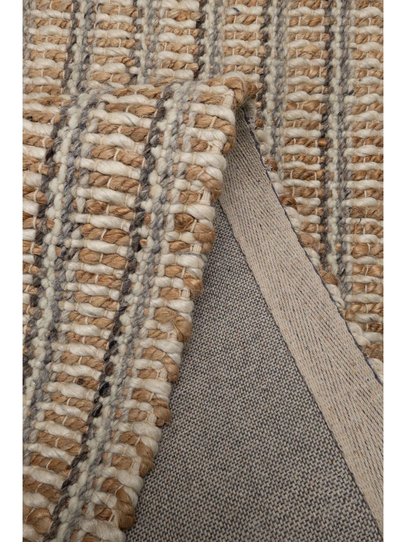 Image 4 of 4 of The Very Collection Handwoven Striped Tassle Rug