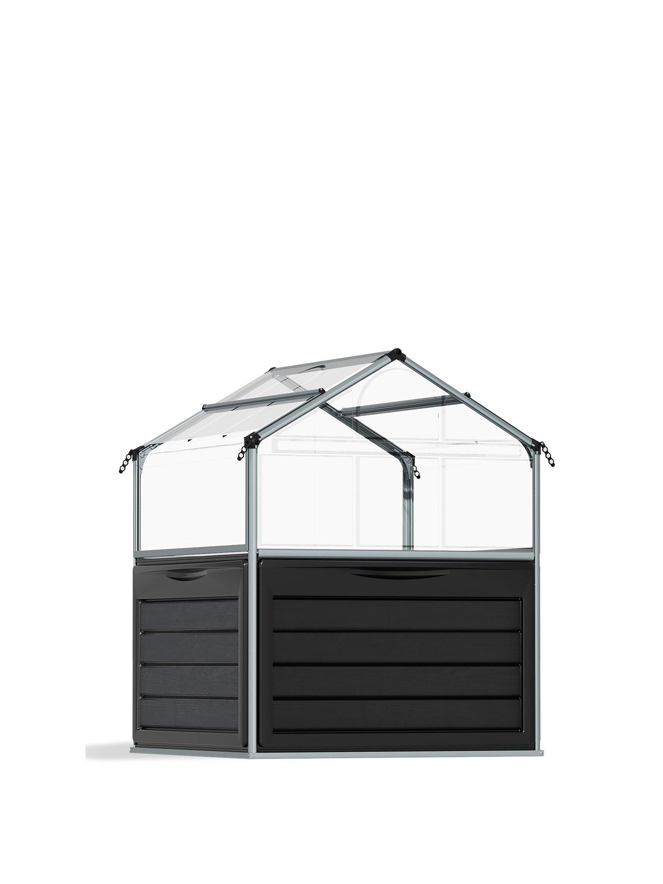  image of palram-plant-inn-silver--clear-glazing