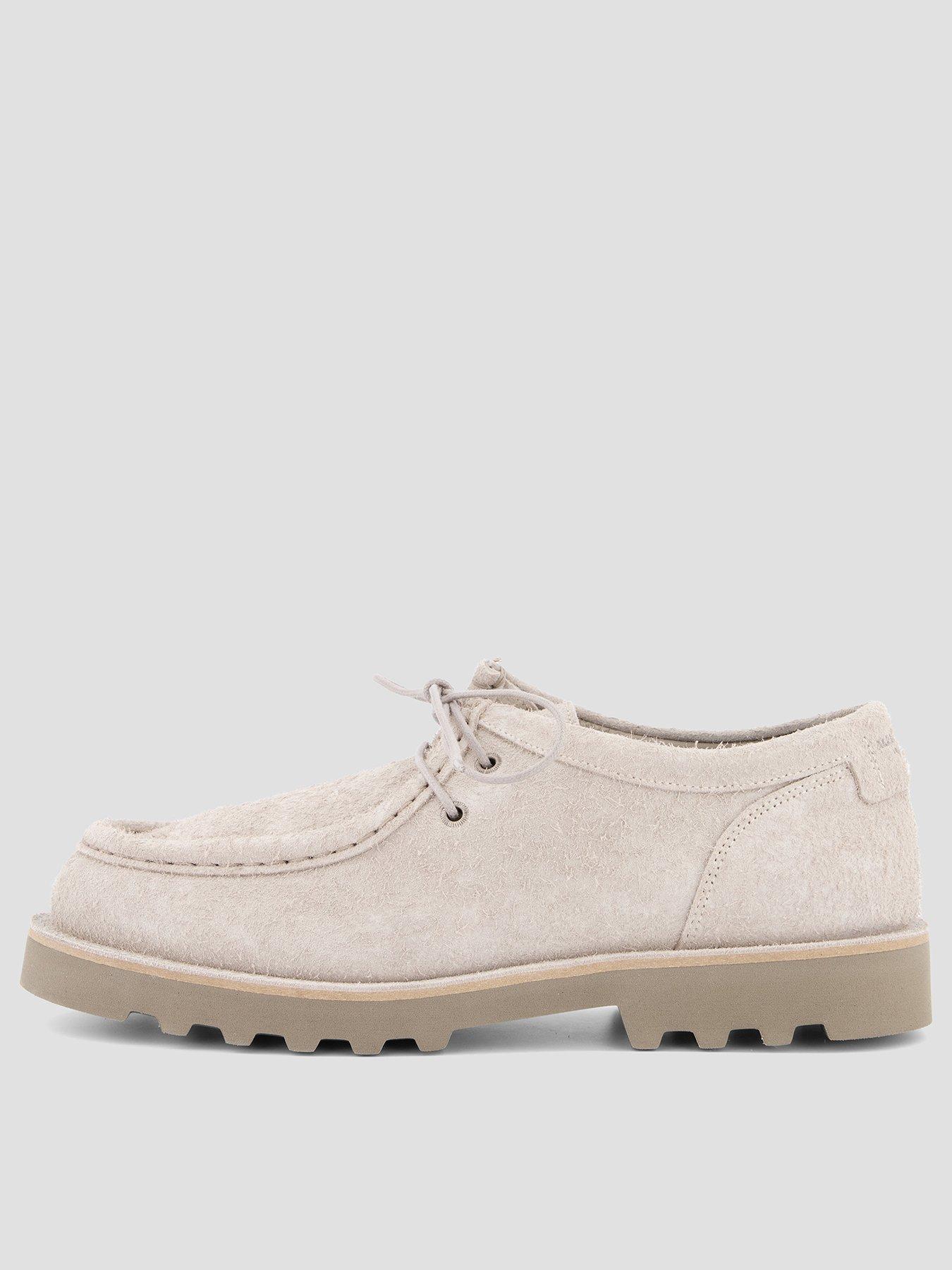 AllSaints Skiff Apron Suede Lace Up Shoes - Dark Grey