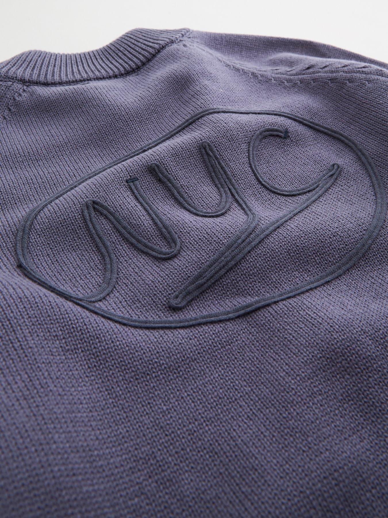 Image 6 of 6 of The Very Collection Boys Knitted Back Detail Basic Cardigan - Grey