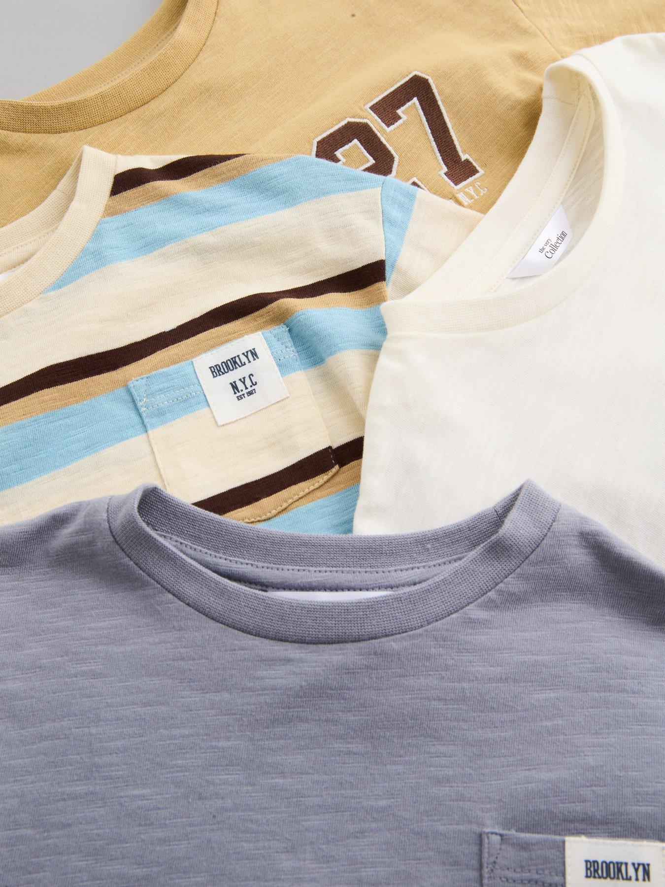 Image 4 of 5 of The Very Collection Boys 4 Pack Slogan Long Sleeve T-shirts - Multi