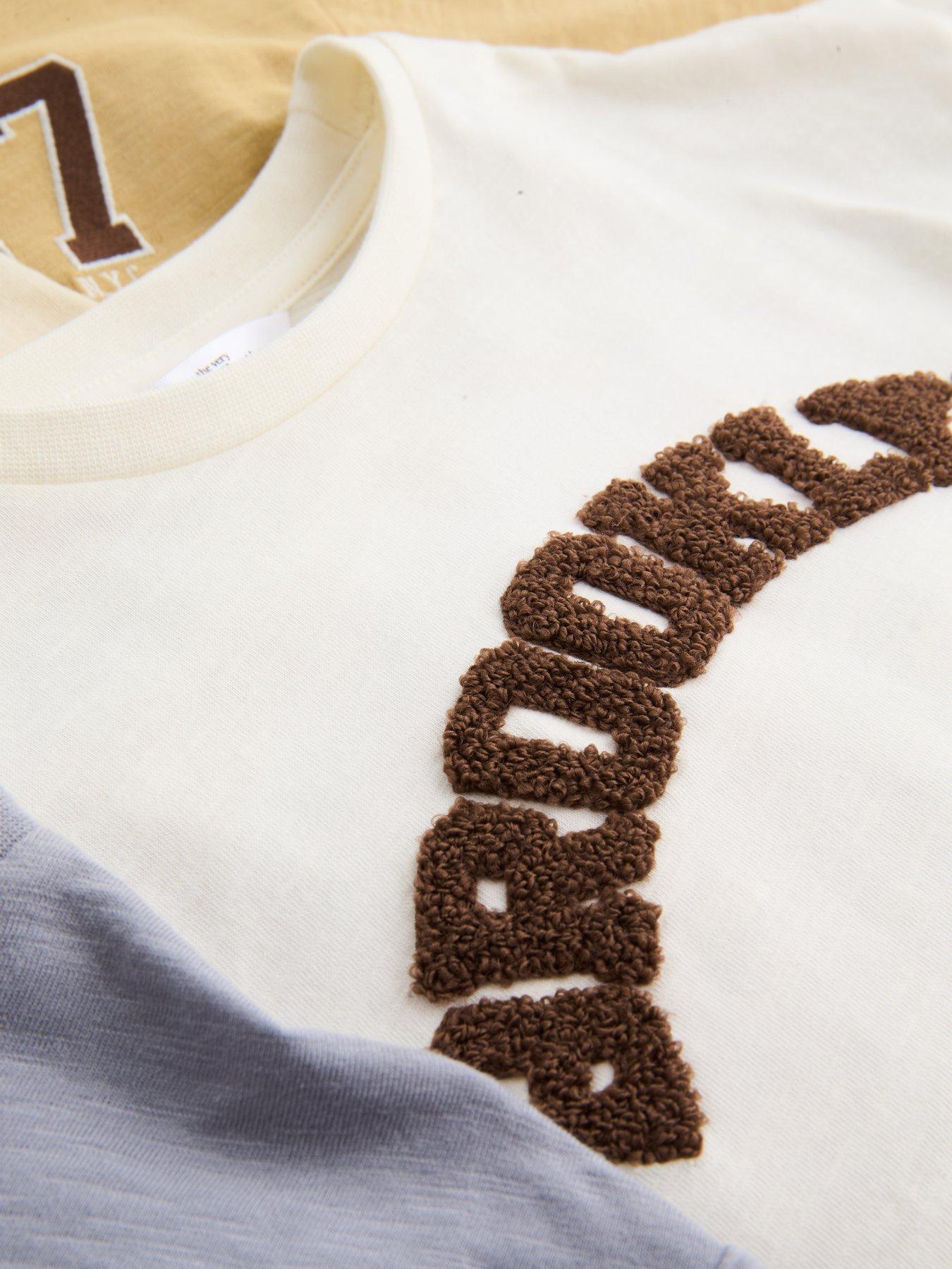 Image 5 of 5 of The Very Collection Boys 4 Pack Slogan Long Sleeve T-shirts - Multi