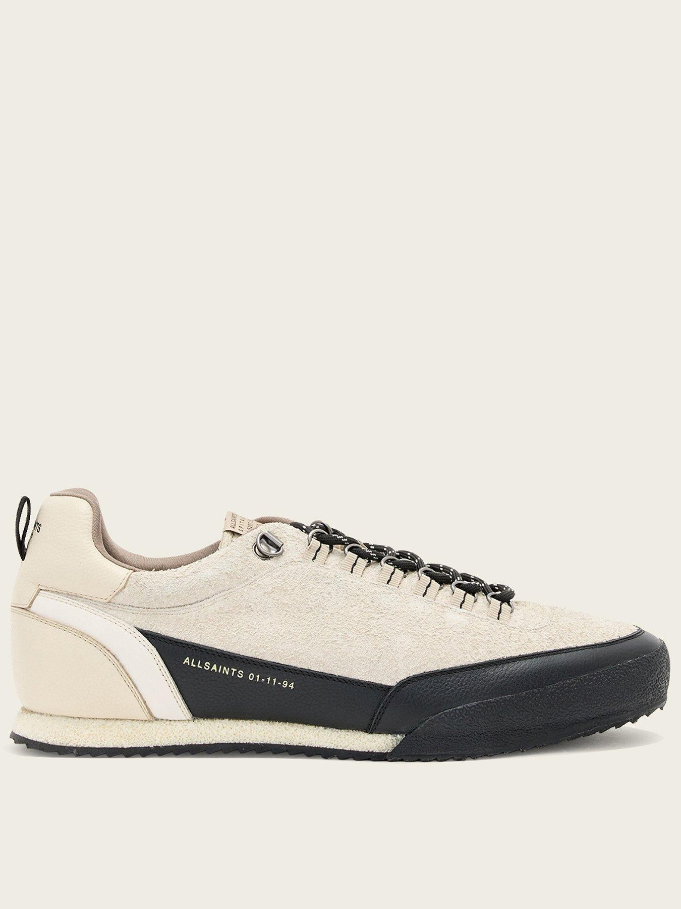 AllSaints Harri Low Top Suede Trainer - Off-White