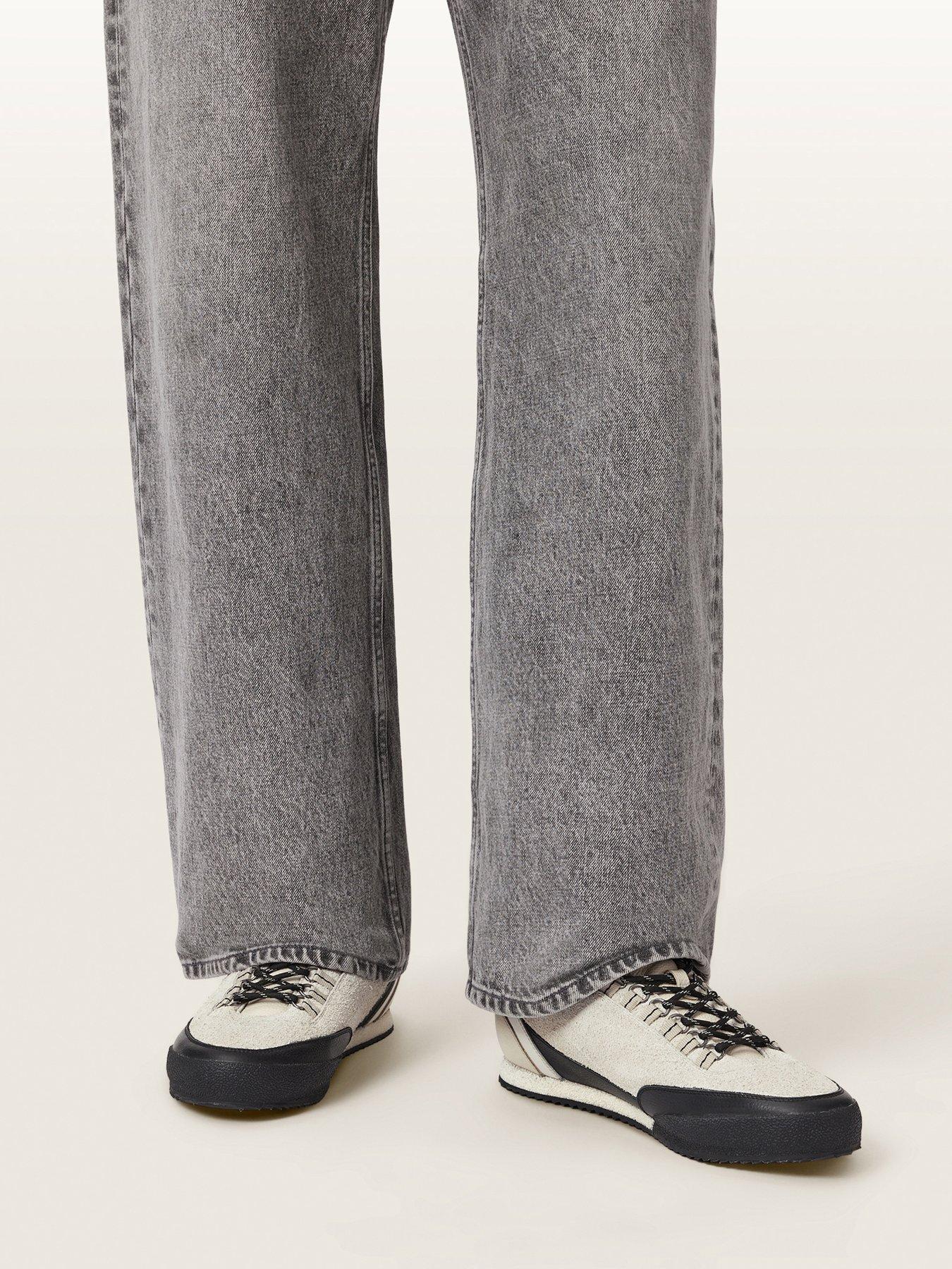 Image 6 of 6 of AllSaints Harri Low Top Suede Trainer - Off-White