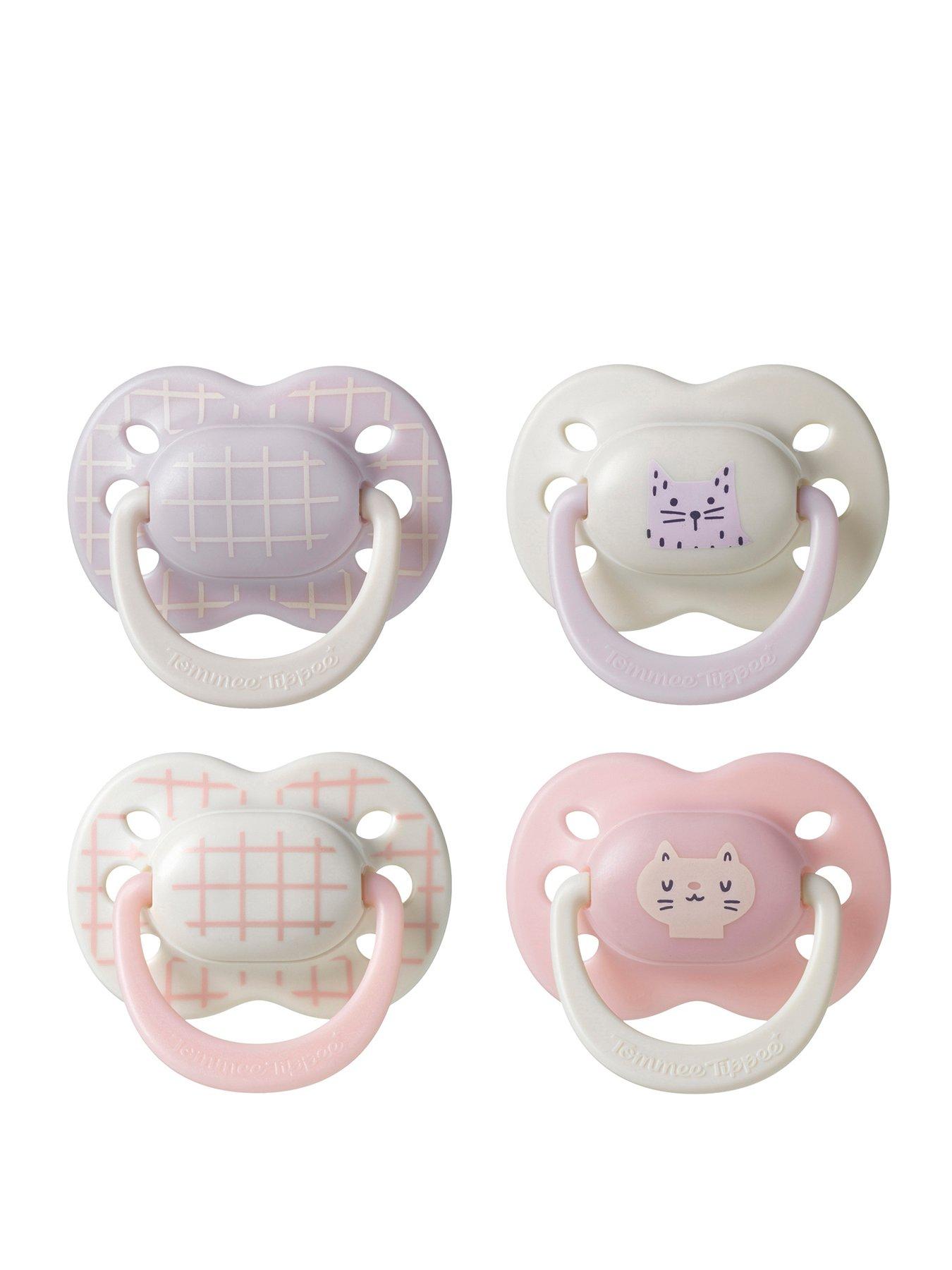 Tommee Tippee Ultimate Fit Soother, 0-6 Months, 4 Pack, Orthodontic Dummy, Pink