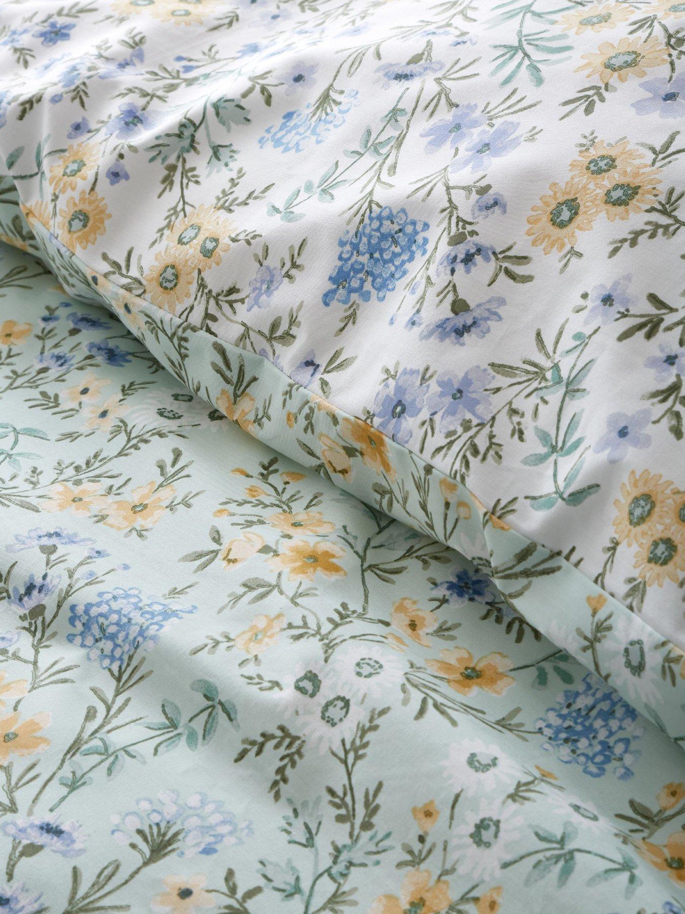Image 7 of 7 of Bianca Ditsy Floral 100% Cotton Duvet Set Green