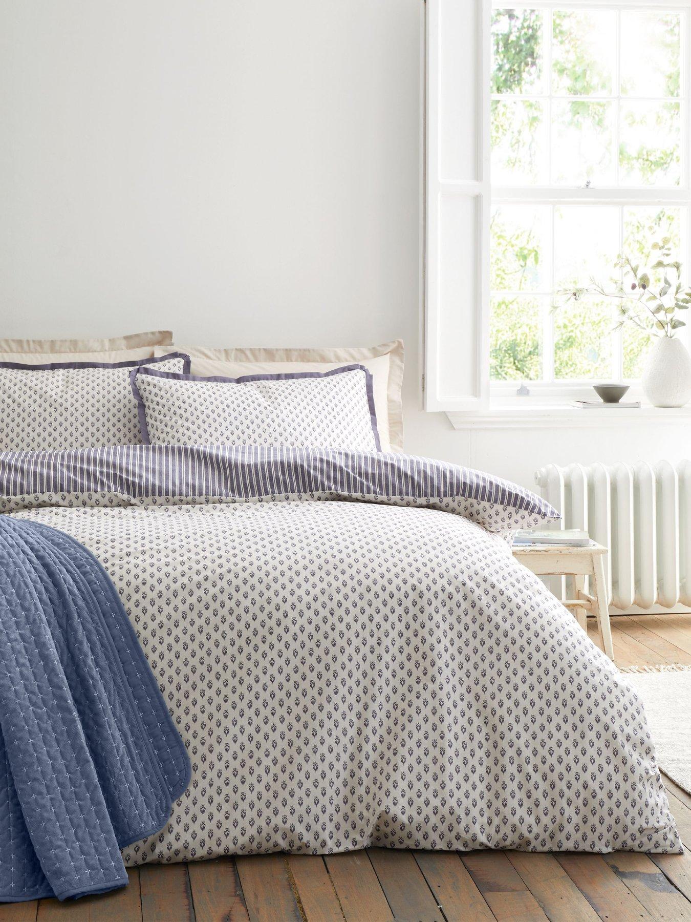Image 5 of 7 of Bianca Amelie 100% Cotton Duvet Set Blue