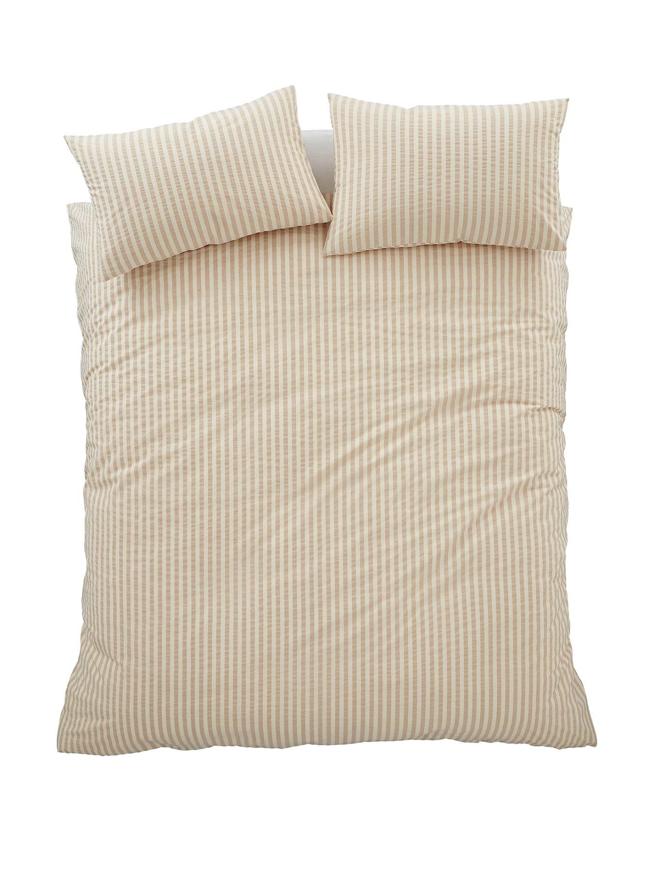 Image 2 of 6 of Pineapple Elephant Cotton Rich Woven Stripe Duvet Set Natural