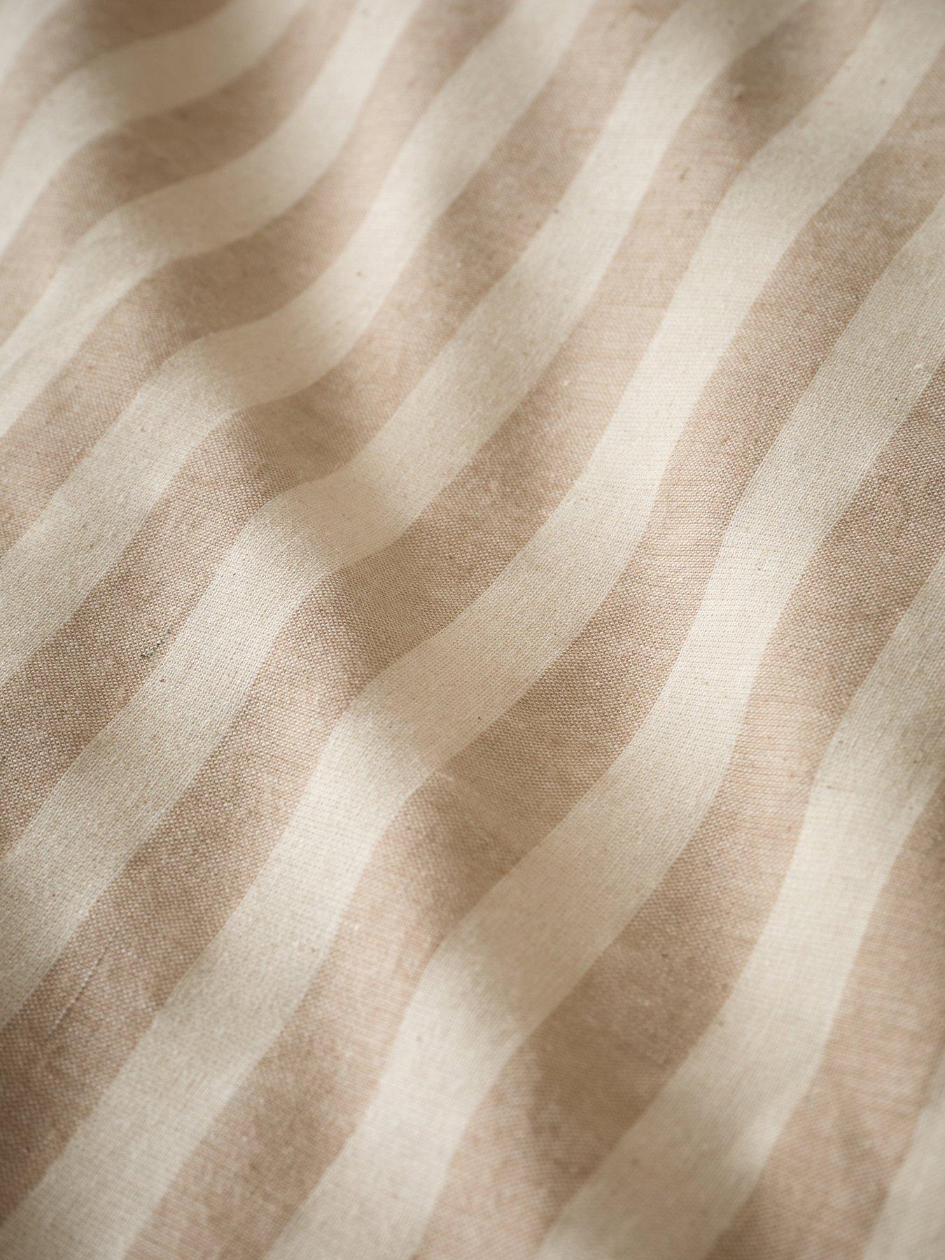 Image 6 of 6 of Pineapple Elephant Cotton Rich Woven Stripe Duvet Set Natural