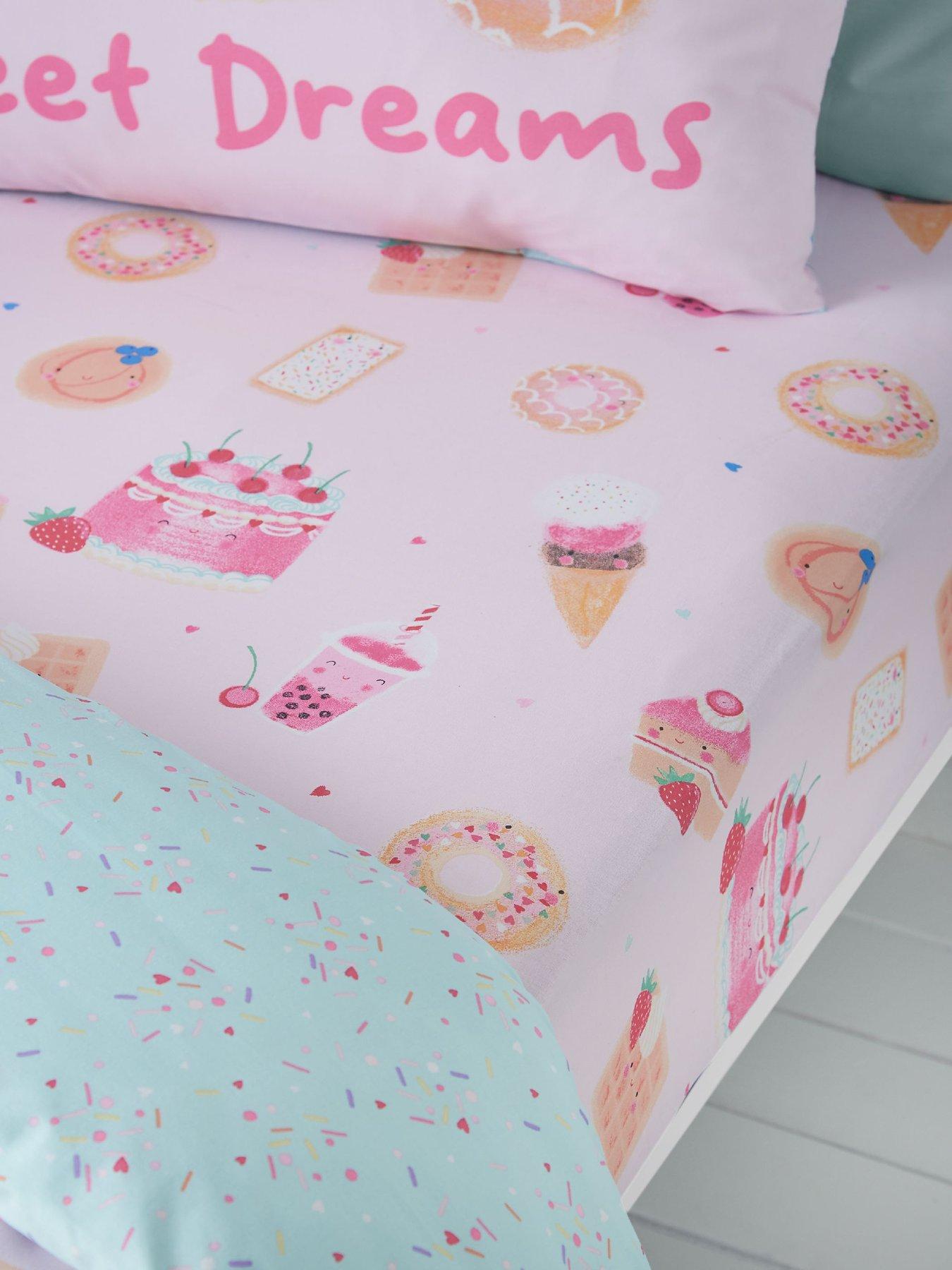 catherine-lansfield-sweet-treats-fitted-sheet-pink