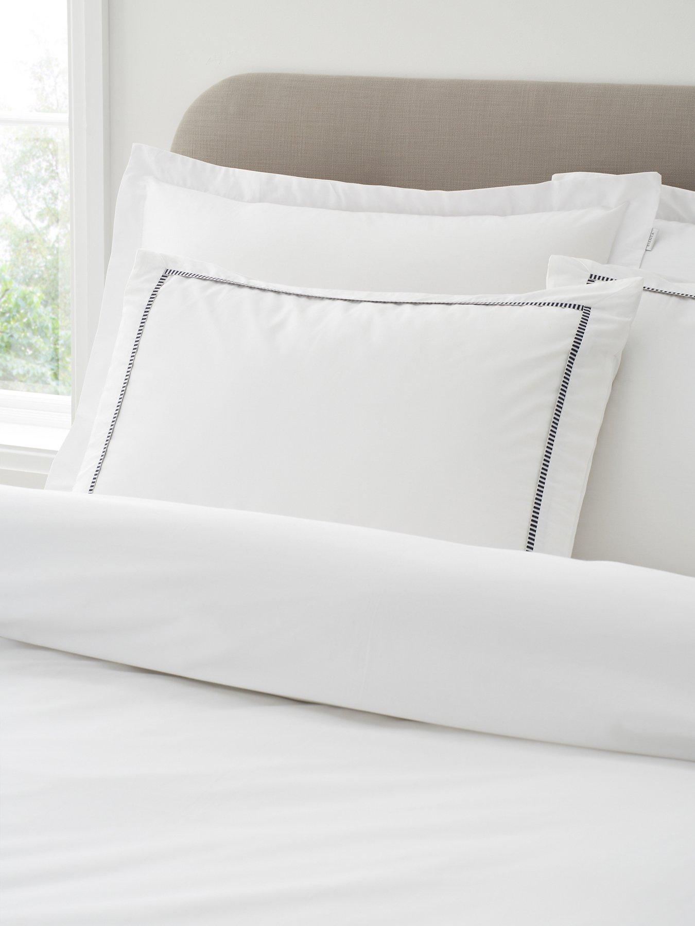 Image 3 of 6 of Bianca Contrast Trim 100% Cotton Duvet Set White/Black