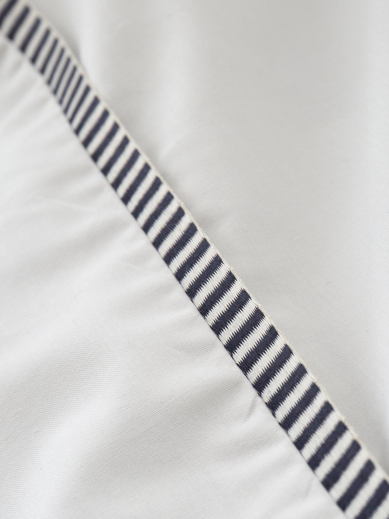 Image 6 of 6 of Bianca Contrast Trim 100% Cotton Duvet Set White/Black