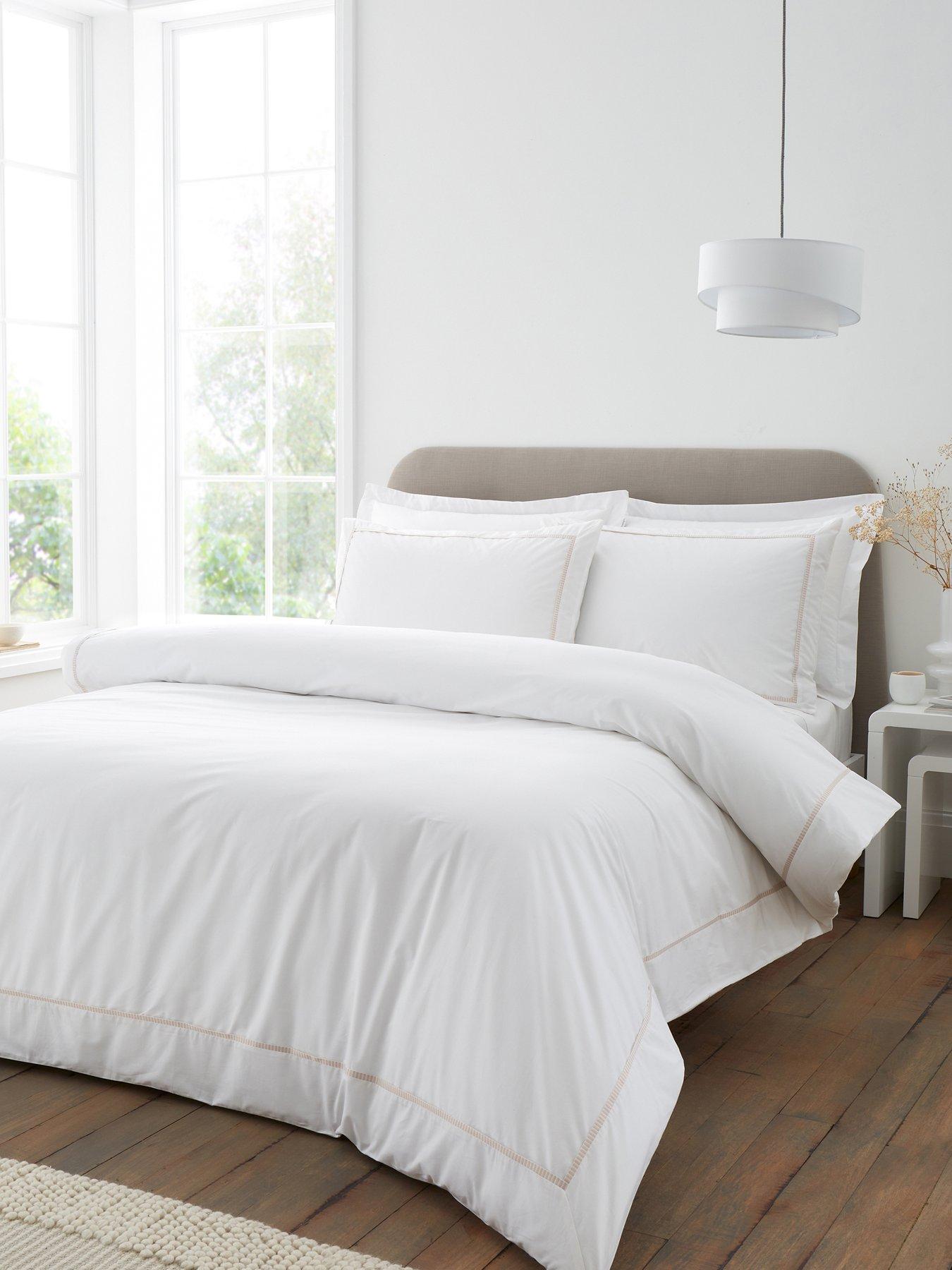 Bianca Contrast Trim 100% Cotton Duvet Set