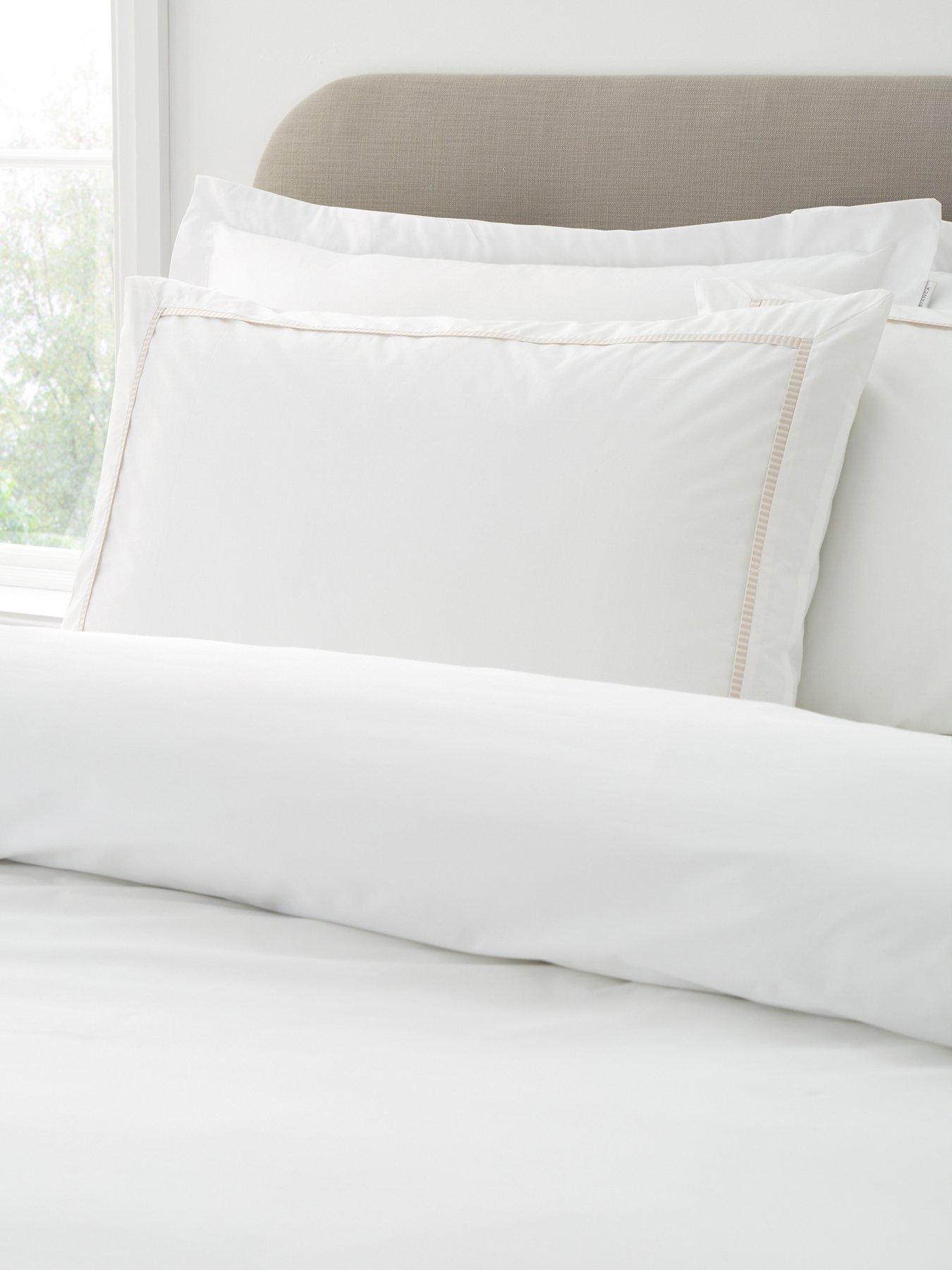 Bianca Contrast Trim 100% Cotton Duvet Set White/Natural