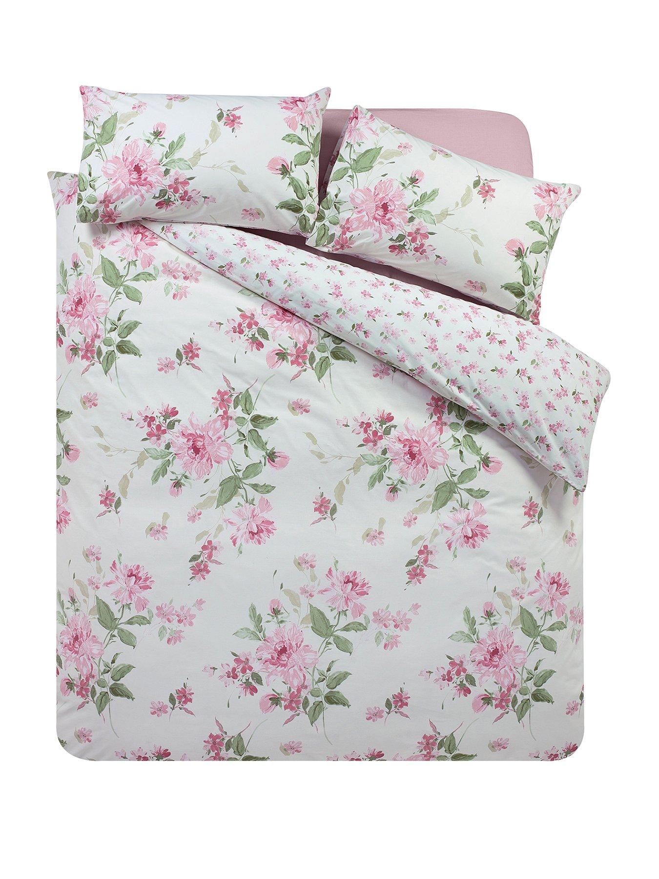 Image 2 of 6 of Catherine Lansfield Avebury Floral Duvet Set Cream
