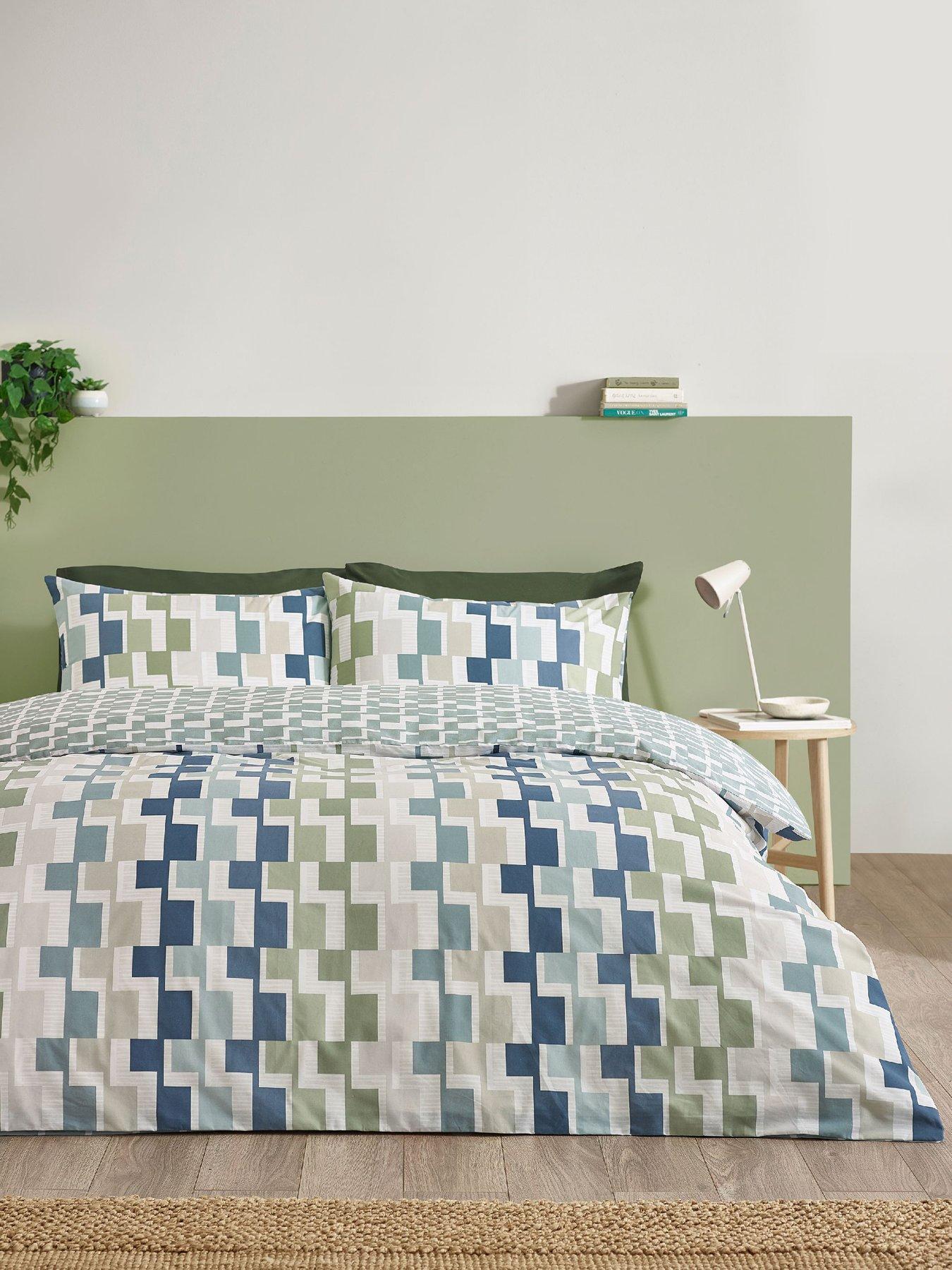 Catherine Lansfield Bryson Duvet Set Blue