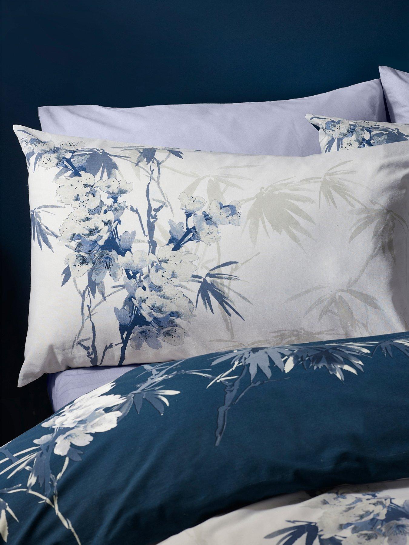 Image 4 of 5 of Catherine Lansfield Kyoto Floral Duvet Set Blue
