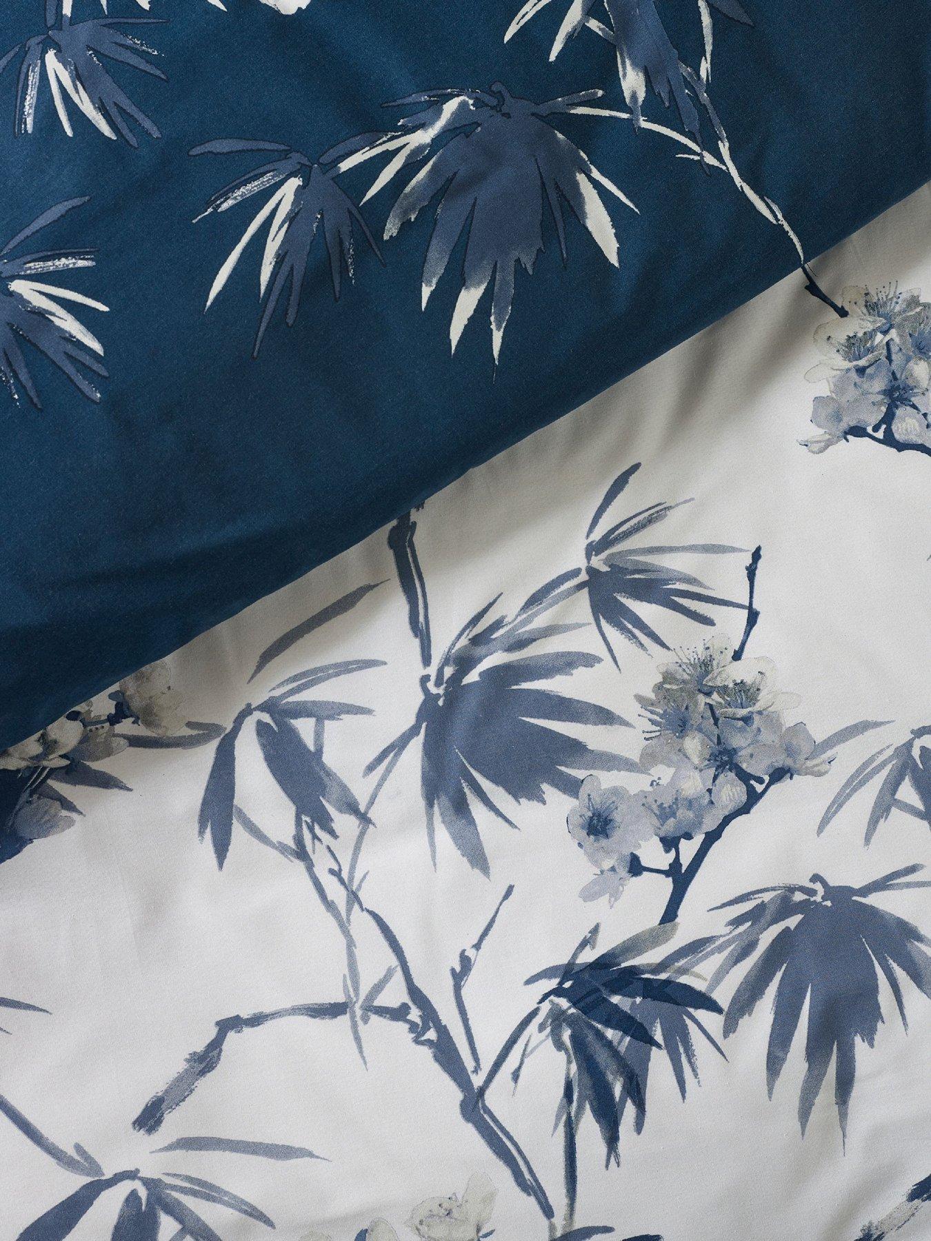 Image 5 of 5 of Catherine Lansfield Kyoto Floral Duvet Set Blue