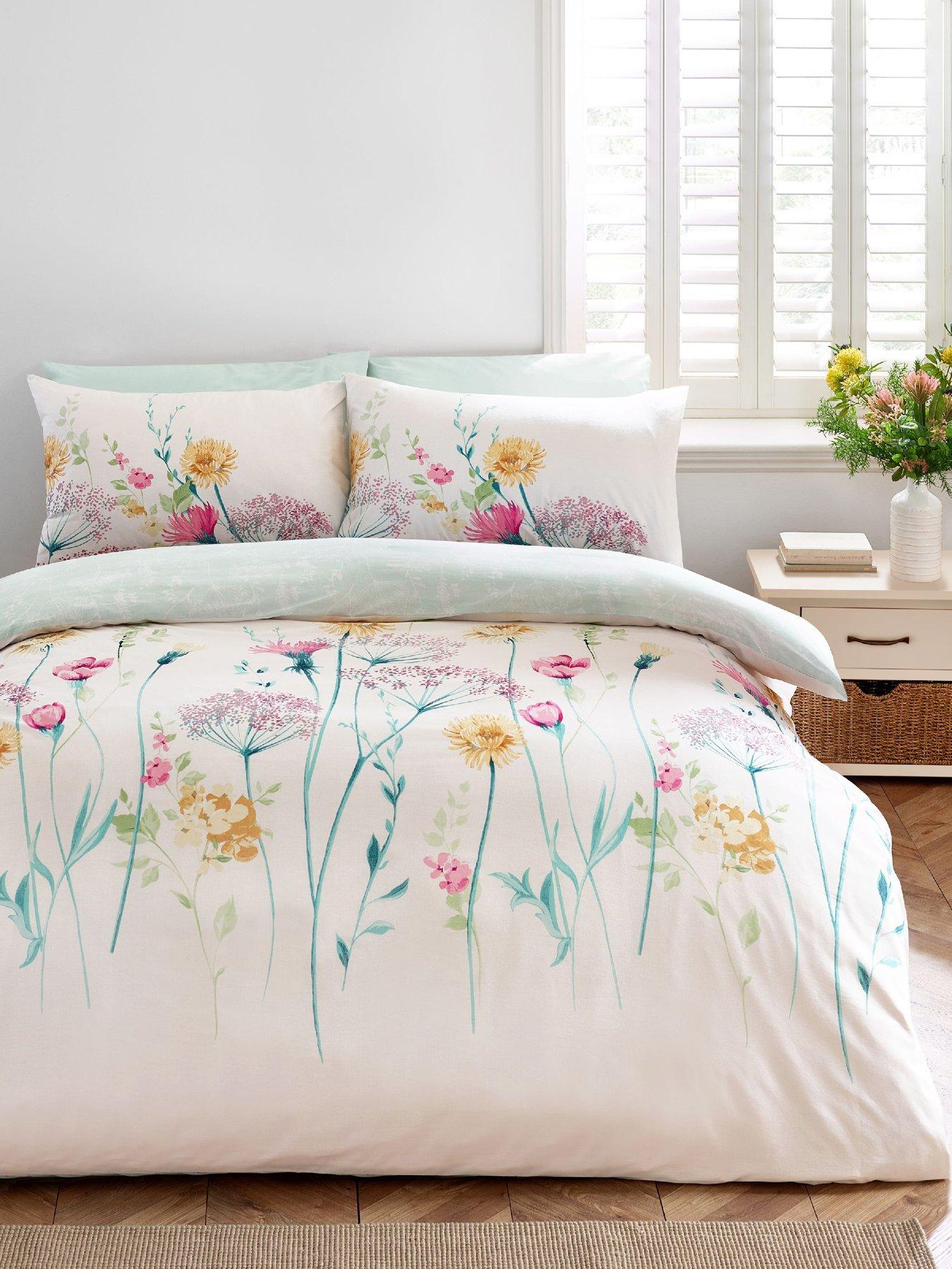 Catherine Lansfield Meadowsweet Floral Duvet Set Bright