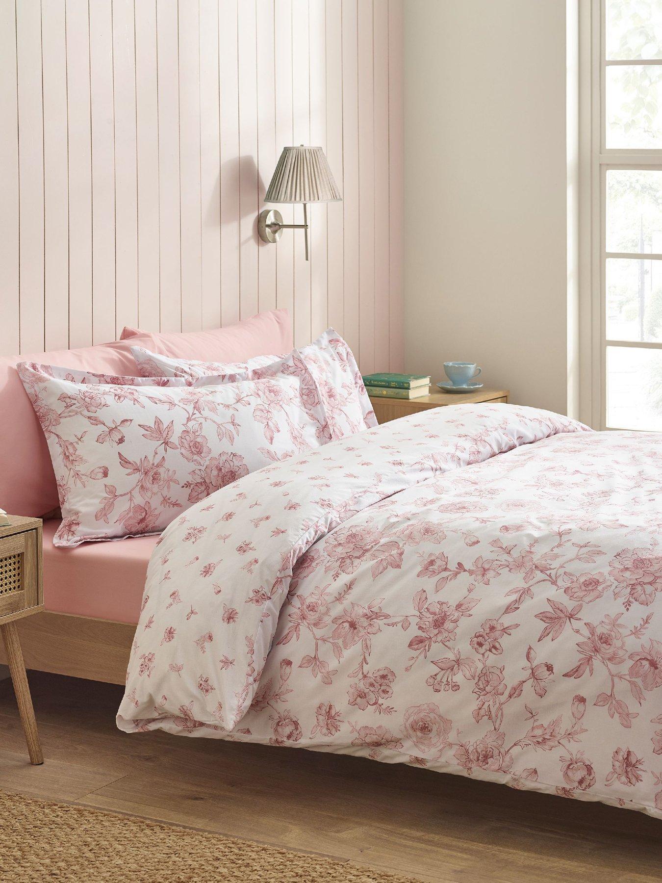 Catherine Lansfield Mirabelle Duvet Set Pink