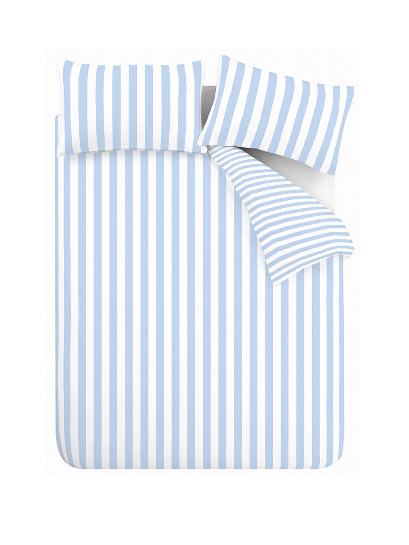 front image of sassy-b-stripe-tease-duvet-set-blue