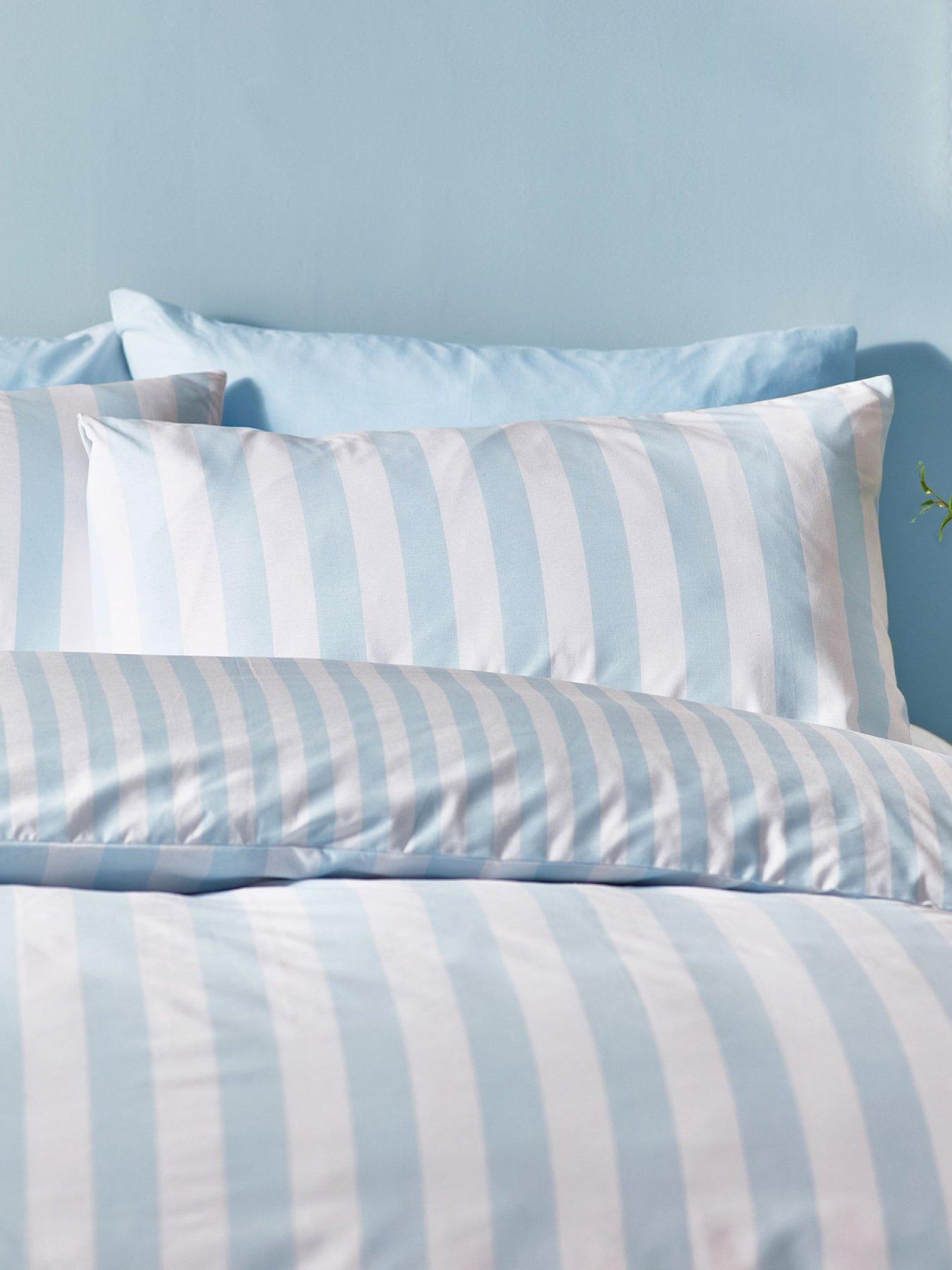 back image of sassy-b-stripe-tease-duvet-set-blue