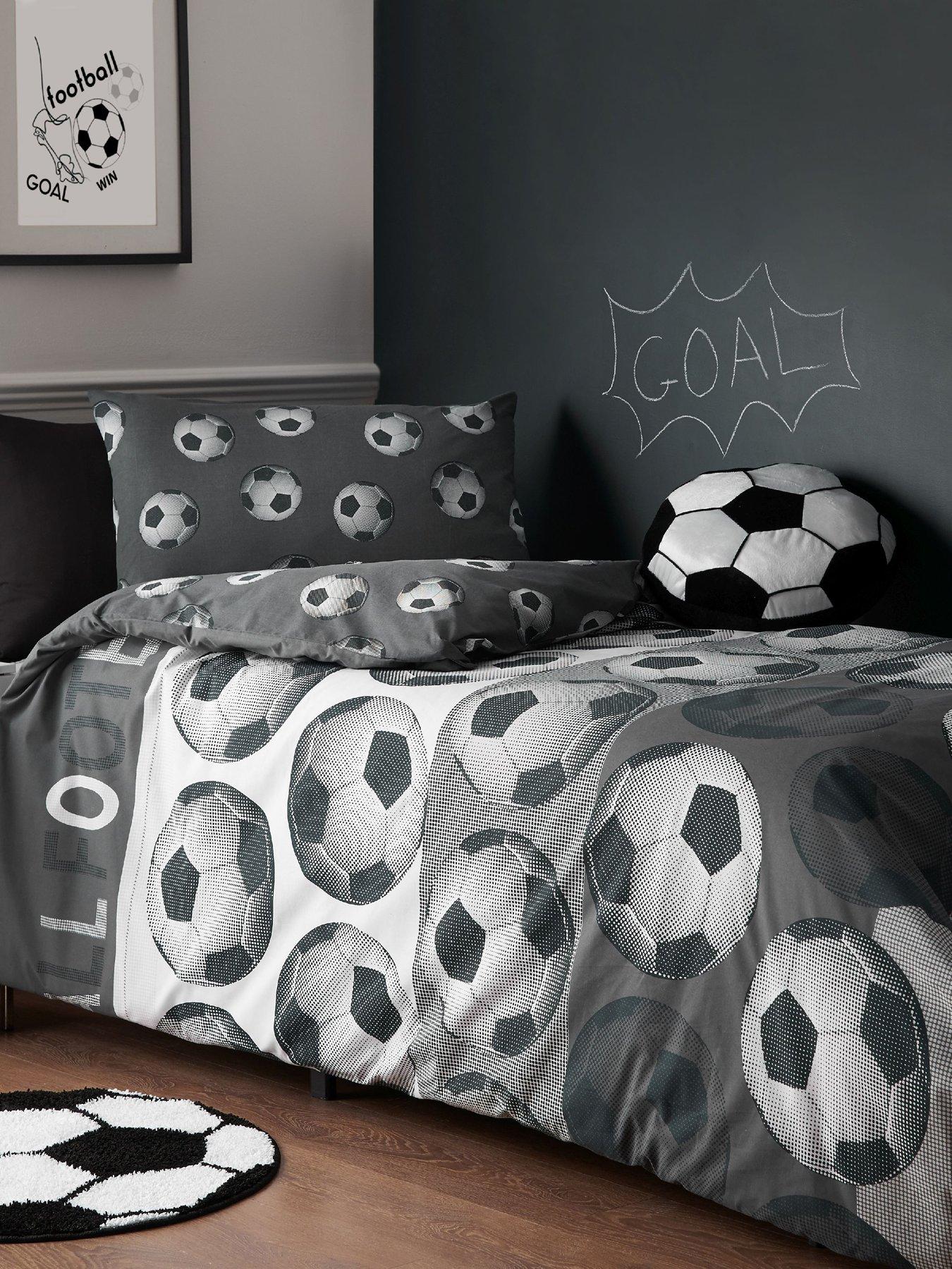 Image 3 of 6 of Catherine Lansfield Football Duvet Set Grey