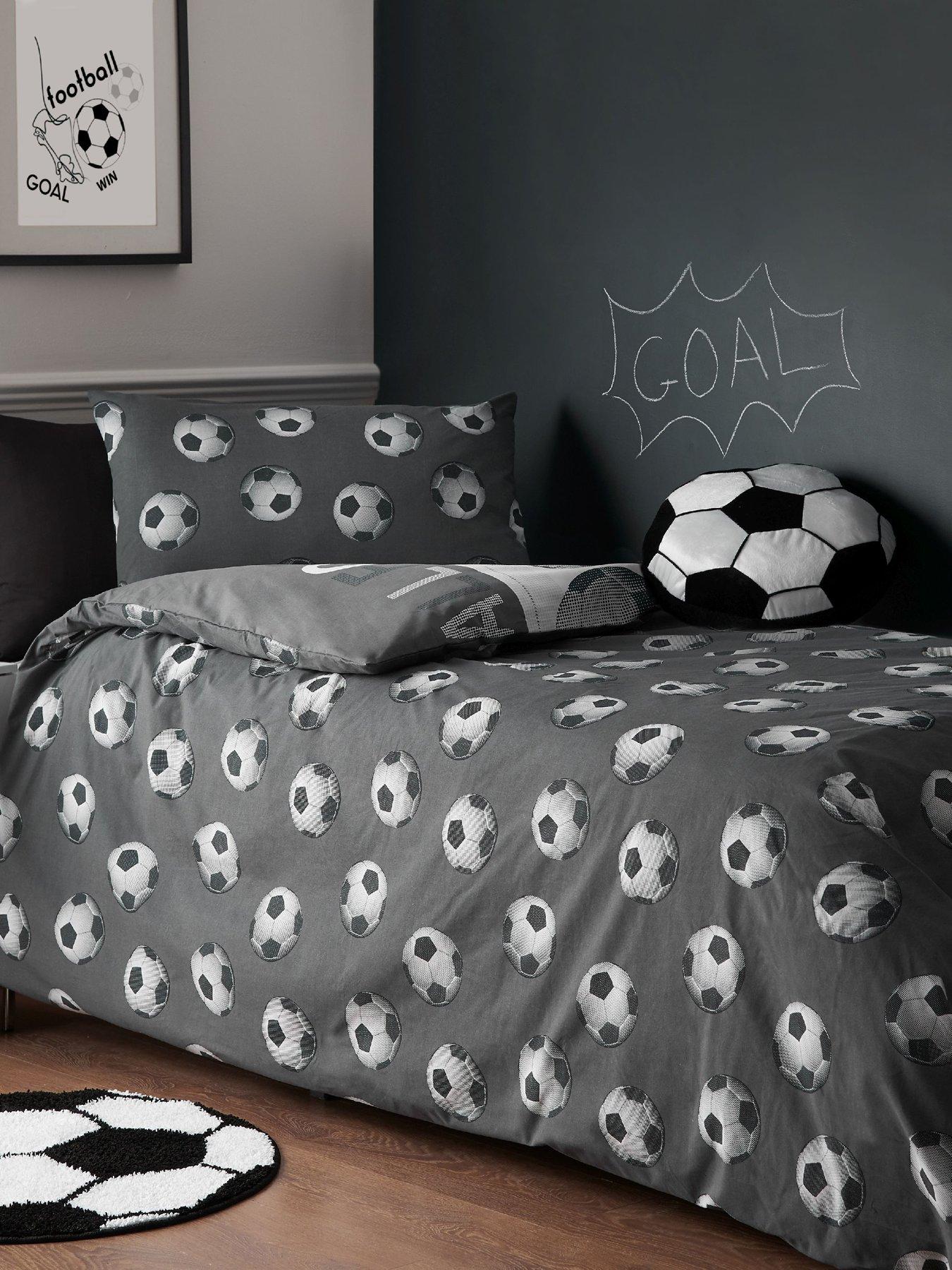 Image 4 of 6 of Catherine Lansfield Football Duvet Set Grey