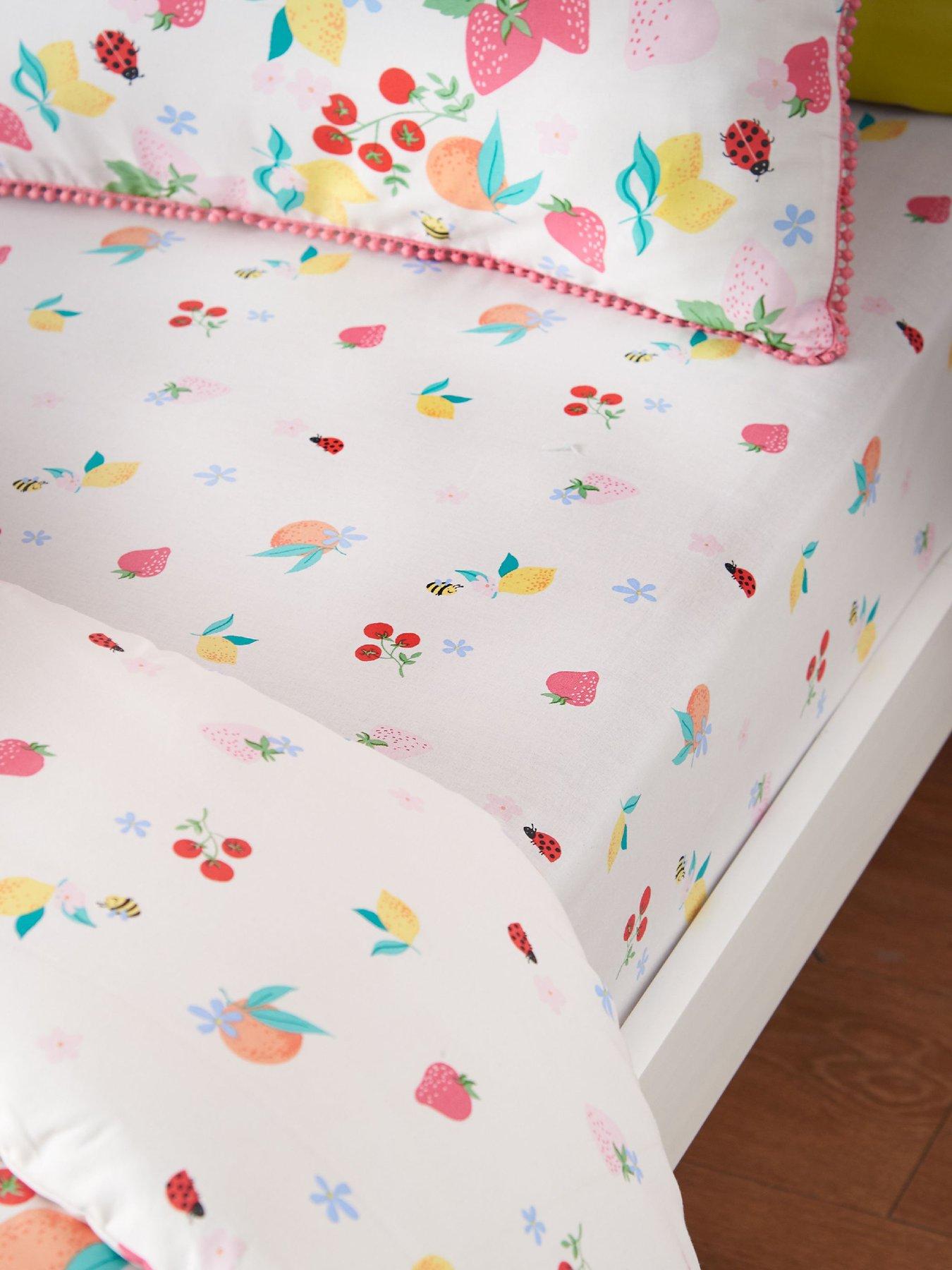 Catherine Lansfield Fruity Friends Fitted Sheet Bright