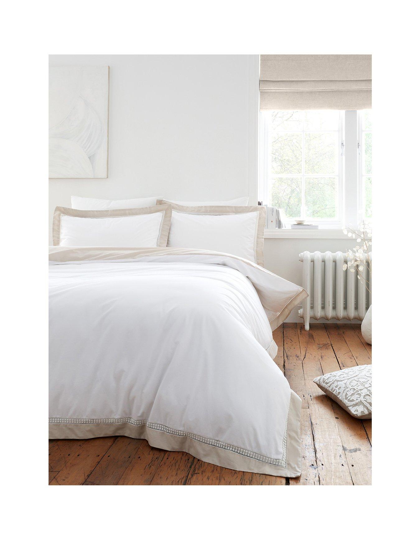 stillFront image of bianca-oxford-lace-trim-100-cotton-duvet-cover-set-natural