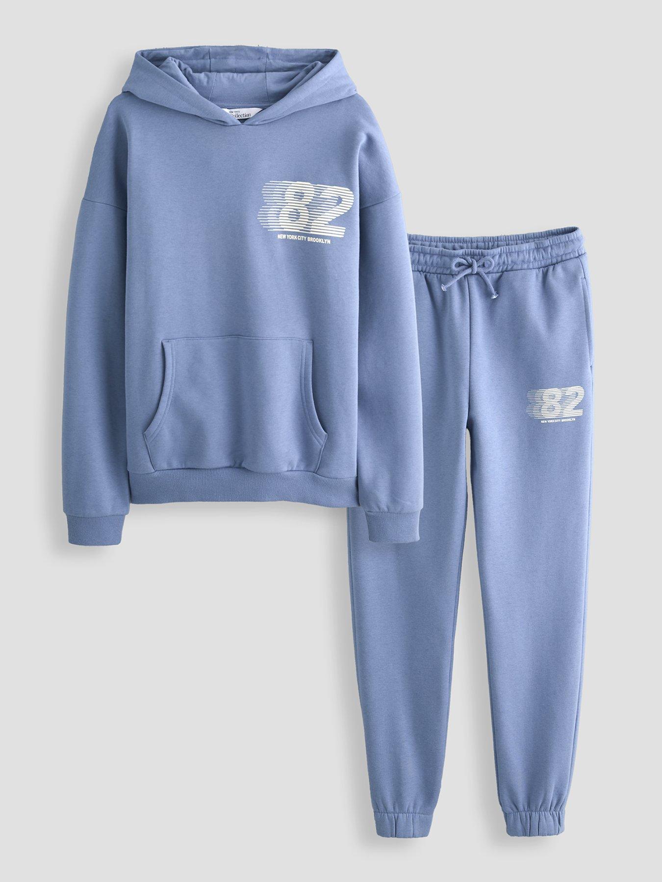 The Very Collection Boys Graphic Hoodie  &  Joggers Set - Blue