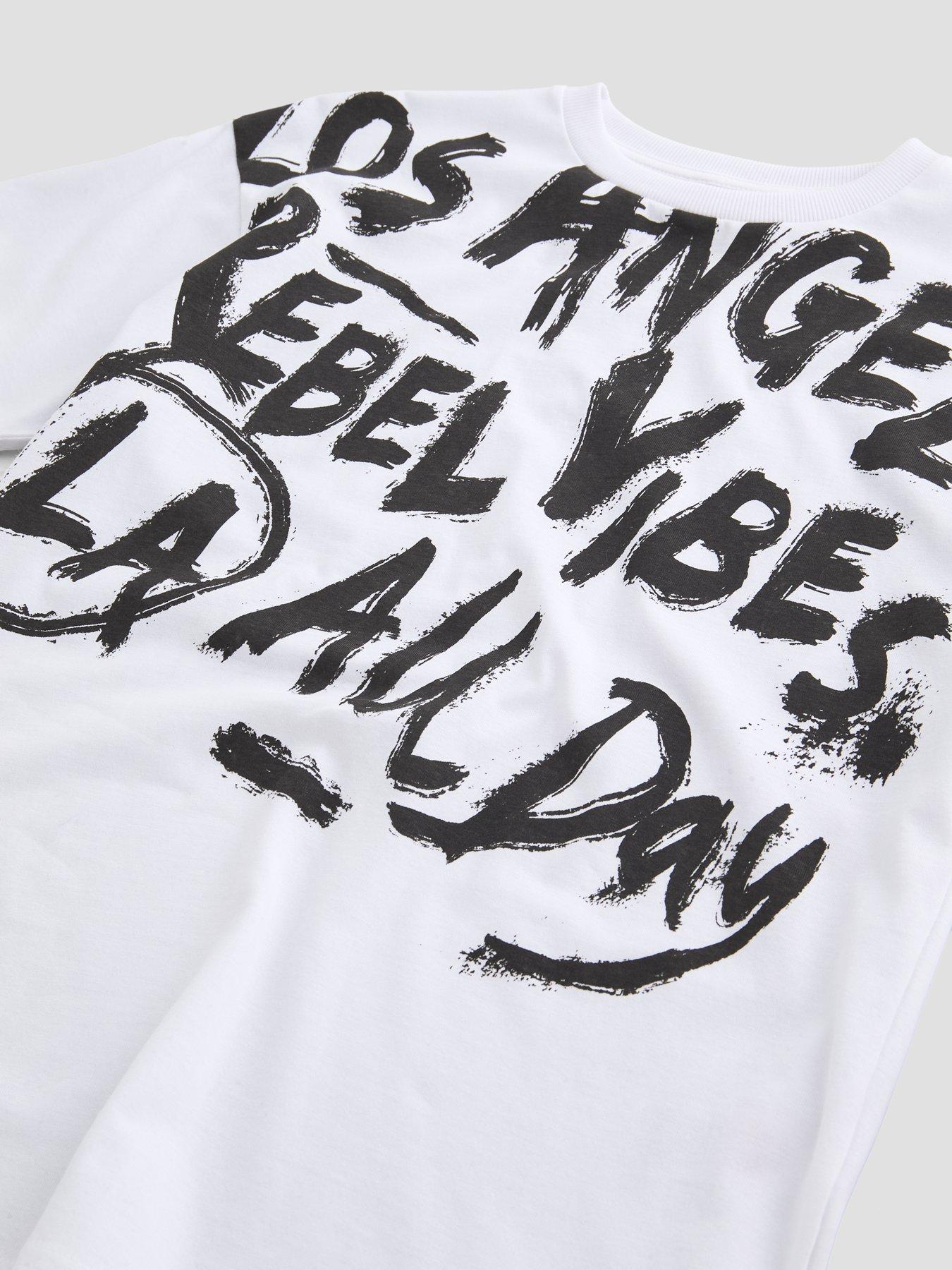 Image 3 of 4 of The Very Collection Boys Cotton Rich Graffiti T-Shirt - White