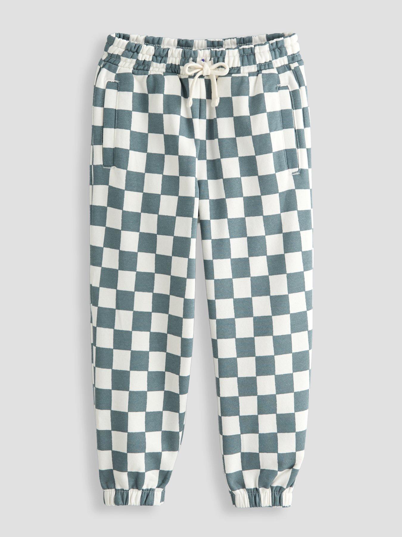 The Very Collection Boys Cotton Checker Board Joggers - Multi