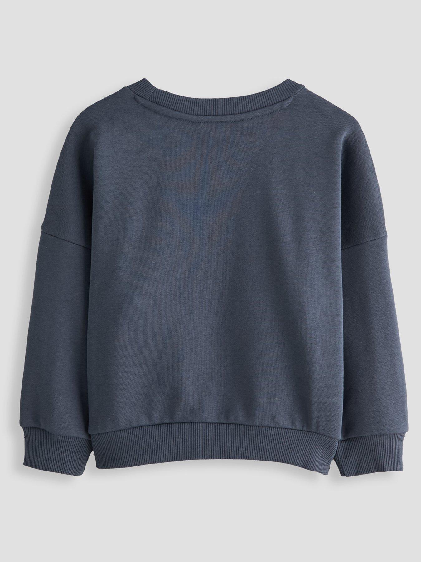 Image 2 of 4 of The Very Collection Boys Crocodile Graphic Sweatshirt - Navy