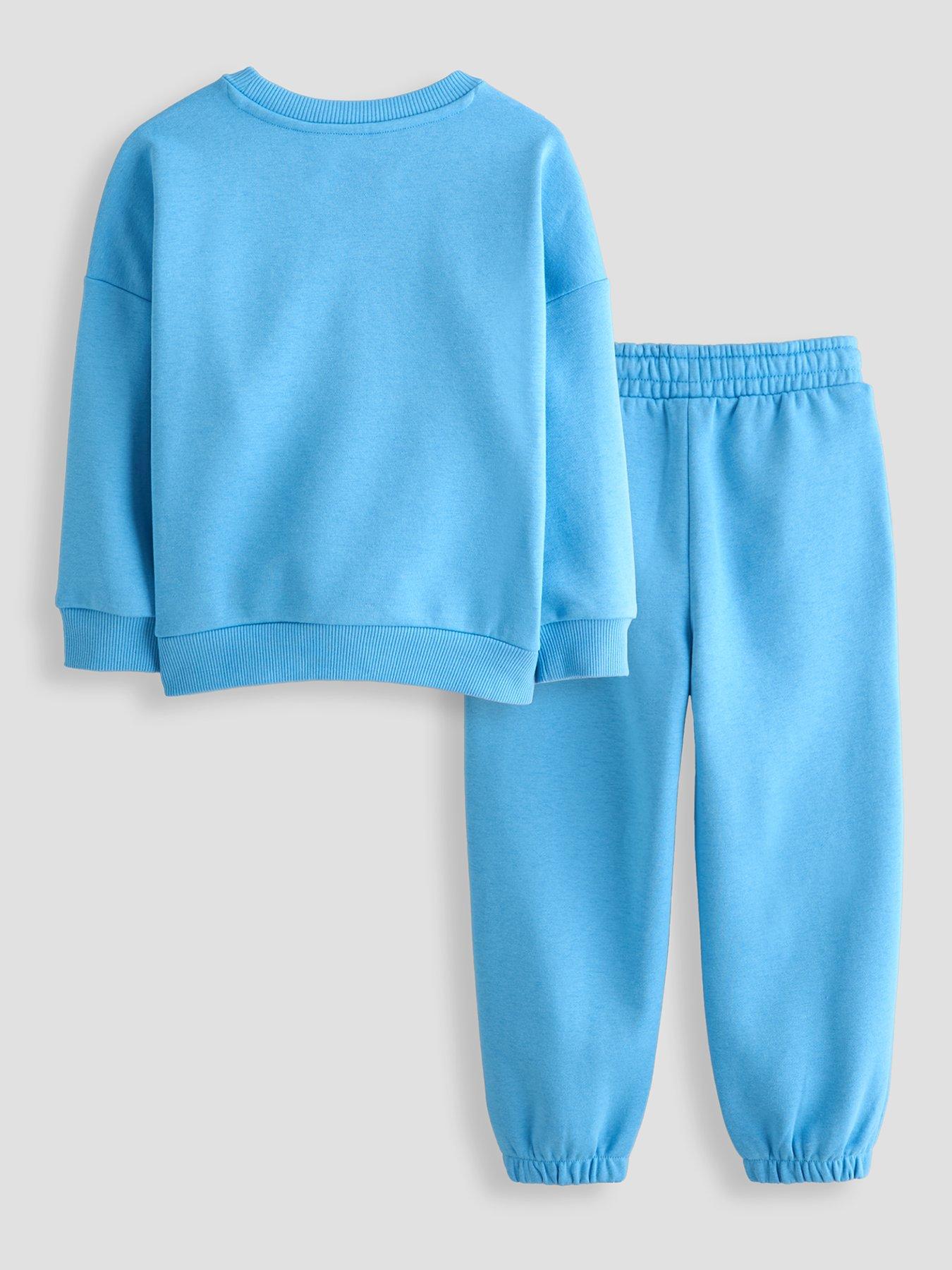 Image 2 of 5 of The Very Collection Boys Collegiate Sweatshirt And Joggers Outfit Set - Blue