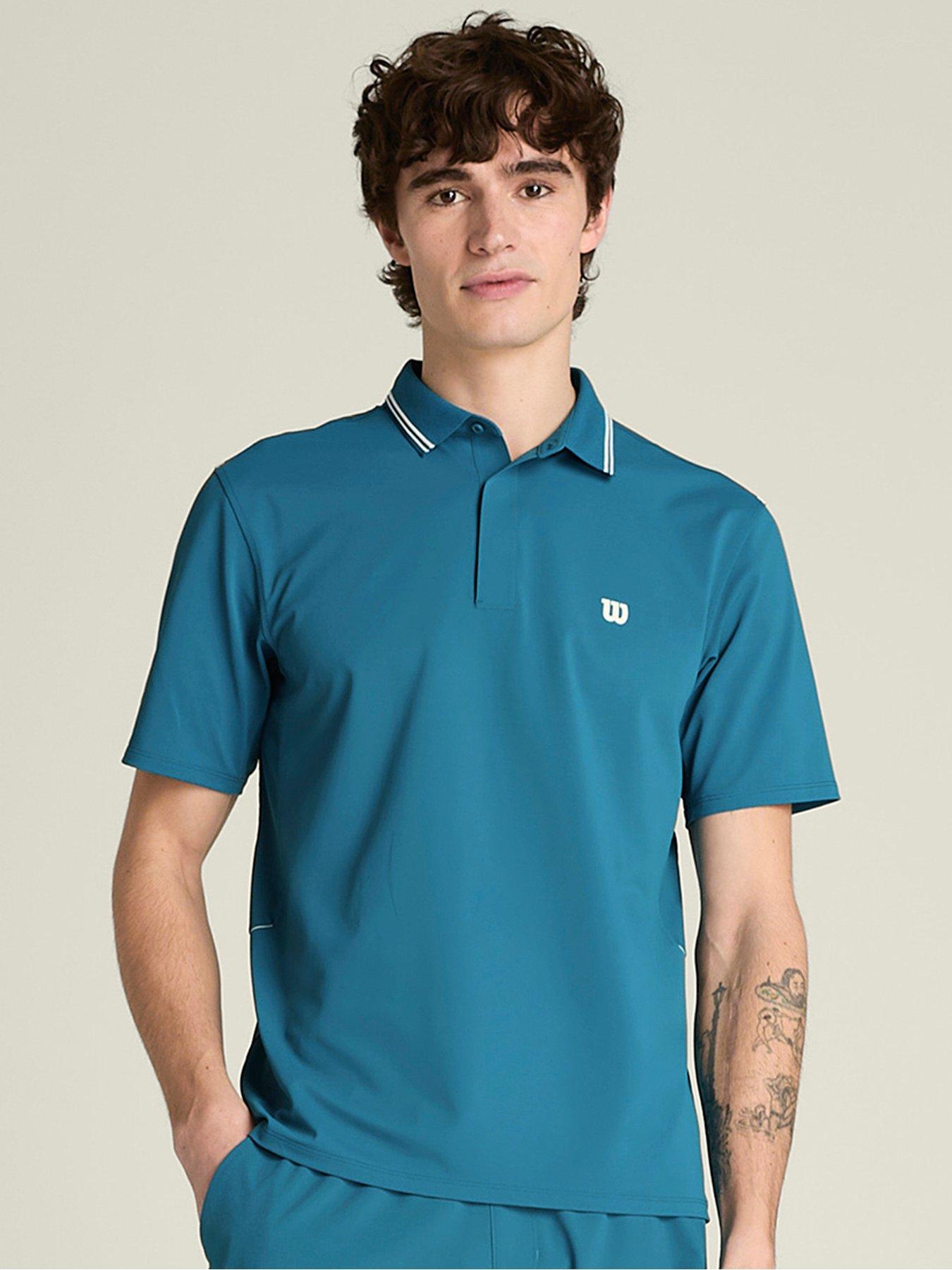 Image 1 of 4 of Wilson Mens Tennis Challengers Technical Polo - Blue