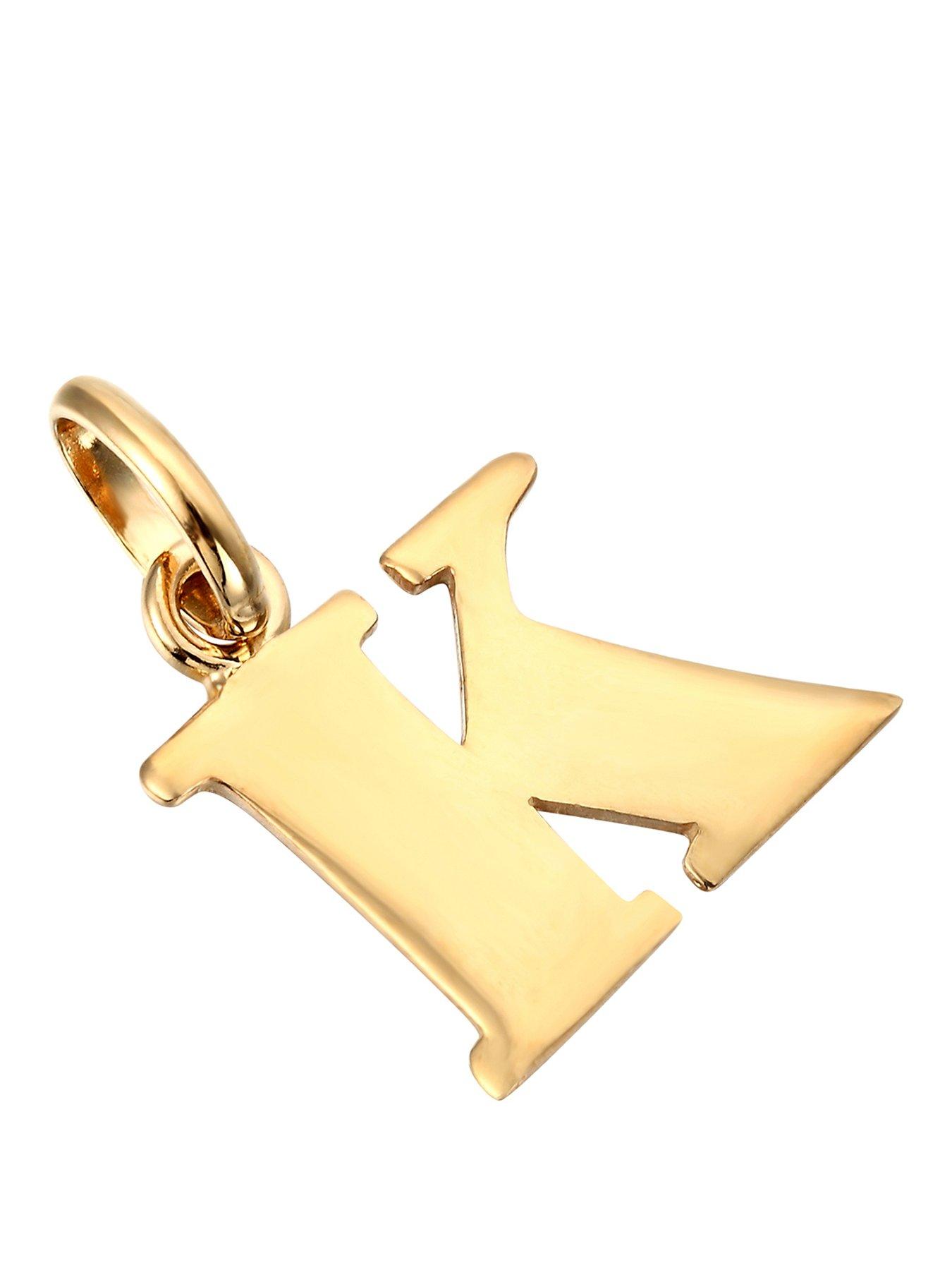 Seol + Gold 18ct Gold Vermeil Alphabet Letter Charm Pendant (all alphabet)