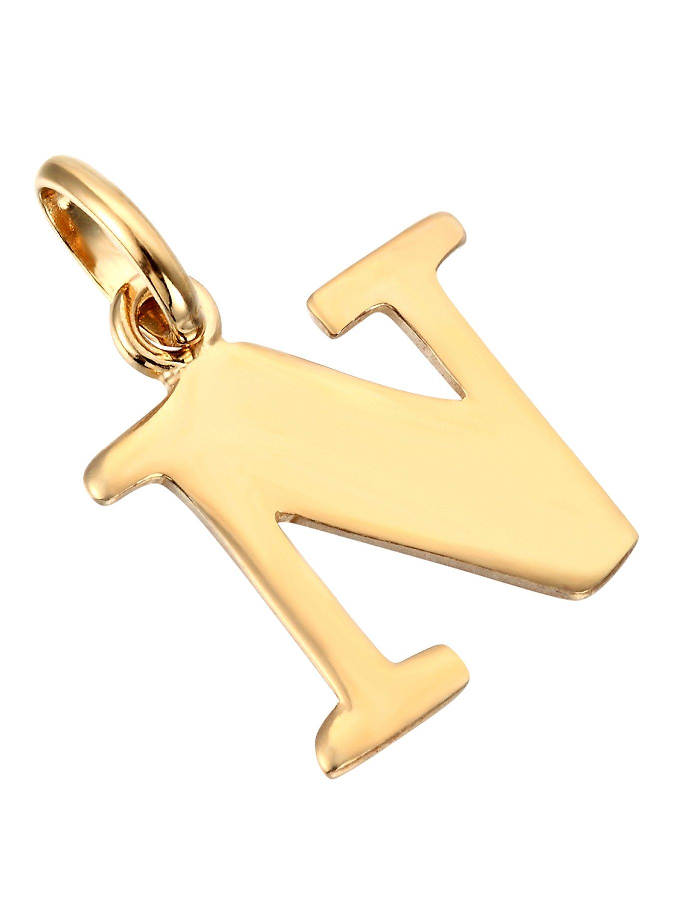 Seol + Gold 18ct Gold Vermeil Alphabet Letter Charm Pendant (all alphabet)
