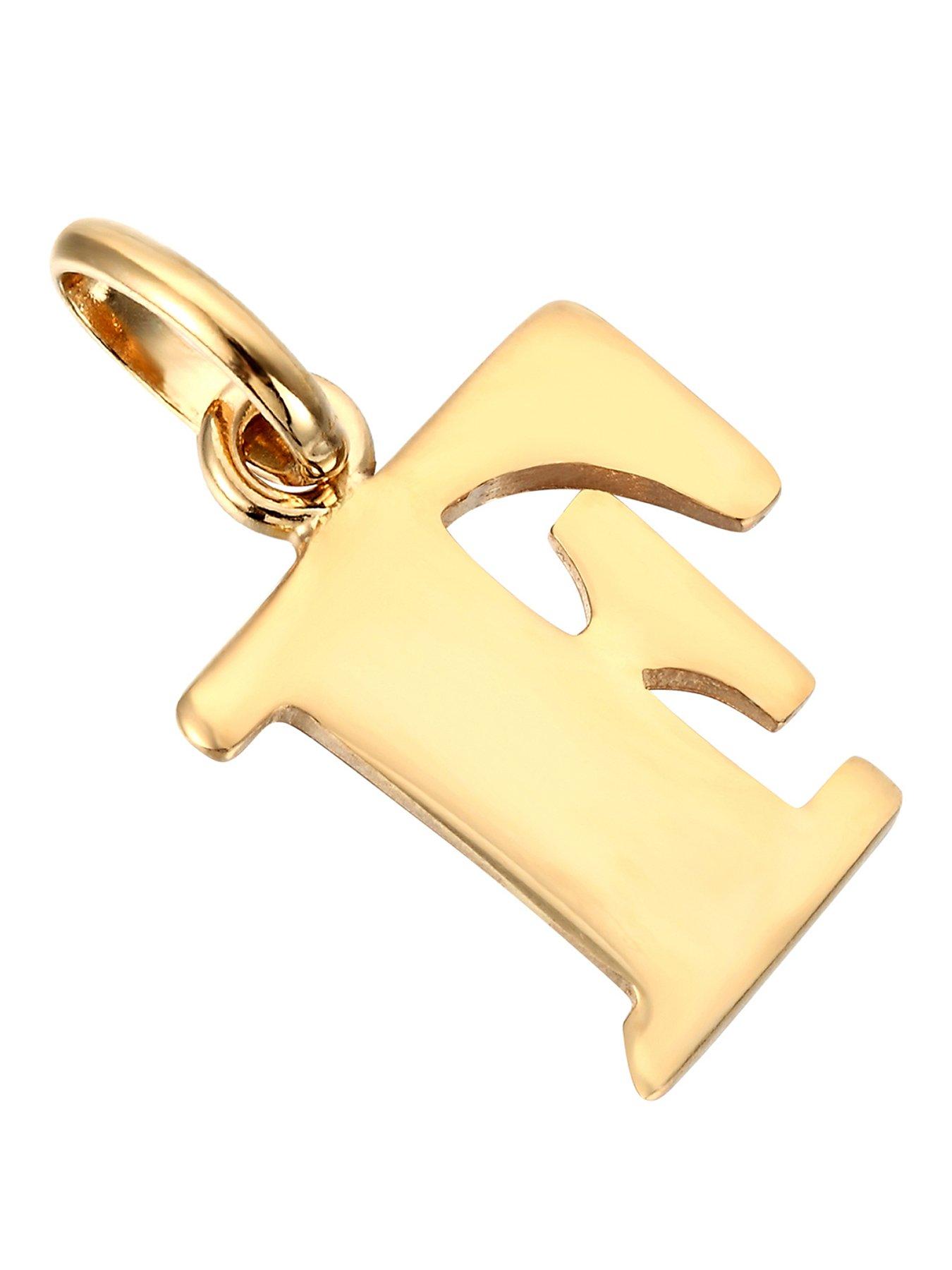 Seol + Gold 18ct Gold Vermeil Alphabet Letter Charm Pendant (all alphabet)