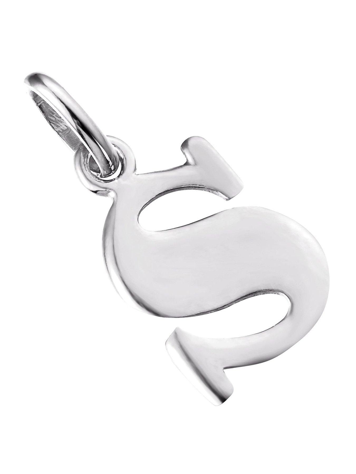 Seol + Gold Sterling Silver Alphabet Letter Charm Pendant (all alphabet)