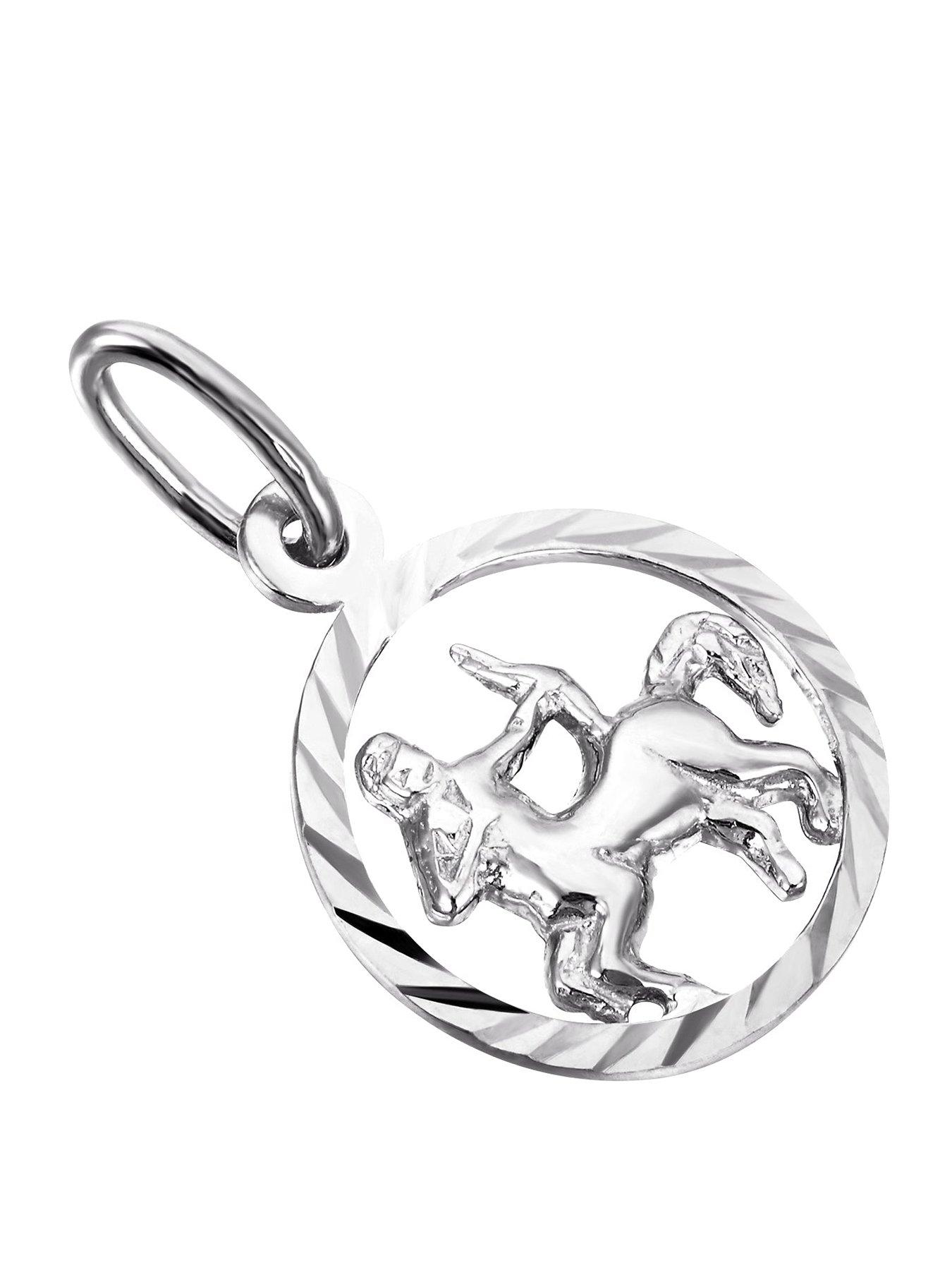 Seol + Gold Sterling Silver Zodiac Sign Pendant (all zodiac)