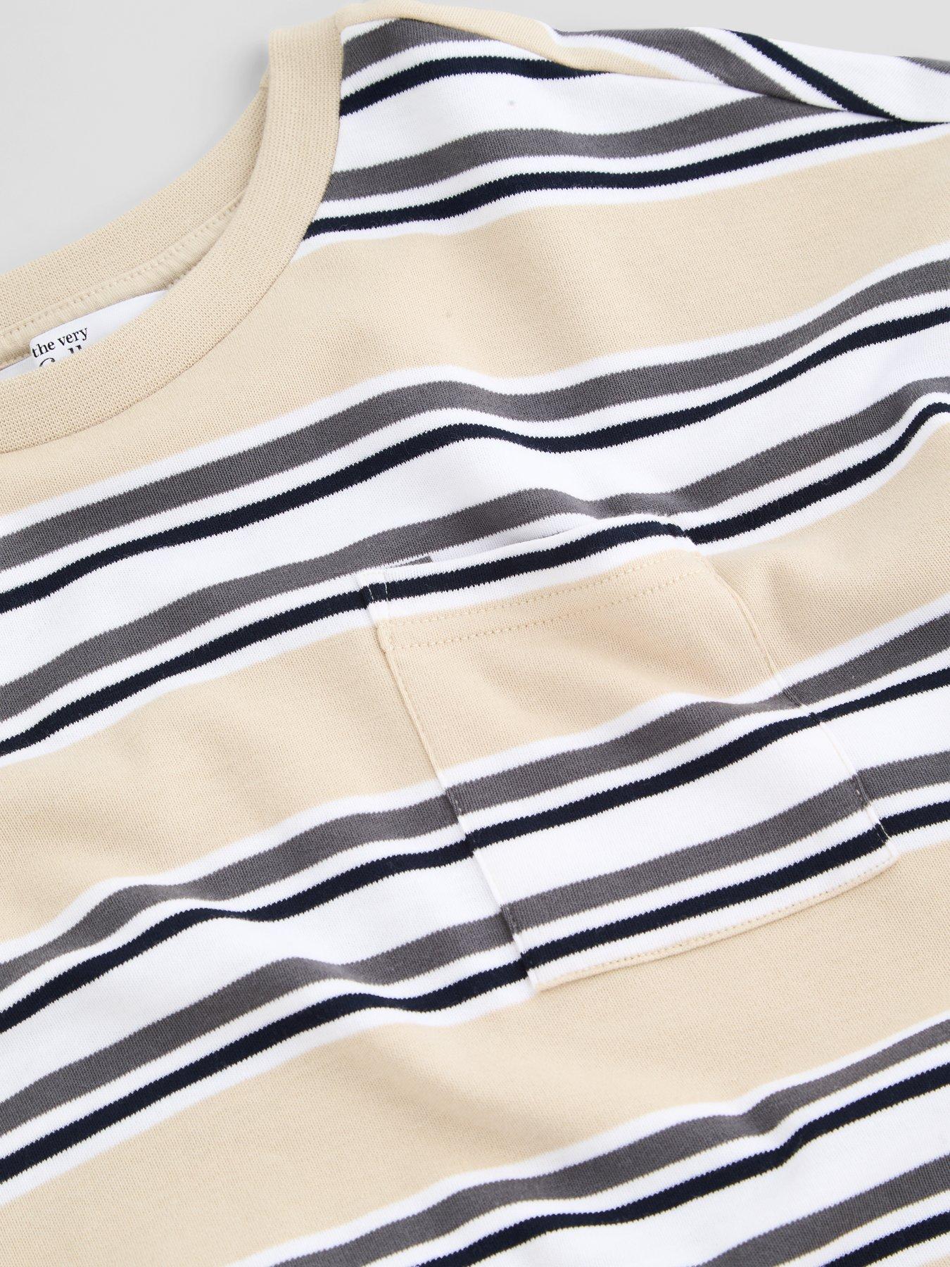 Image 5 of 6 of The Very Collection Boys Stripe T-shirt And Twill Trouser Outfit Set (3-16 years) - Multi