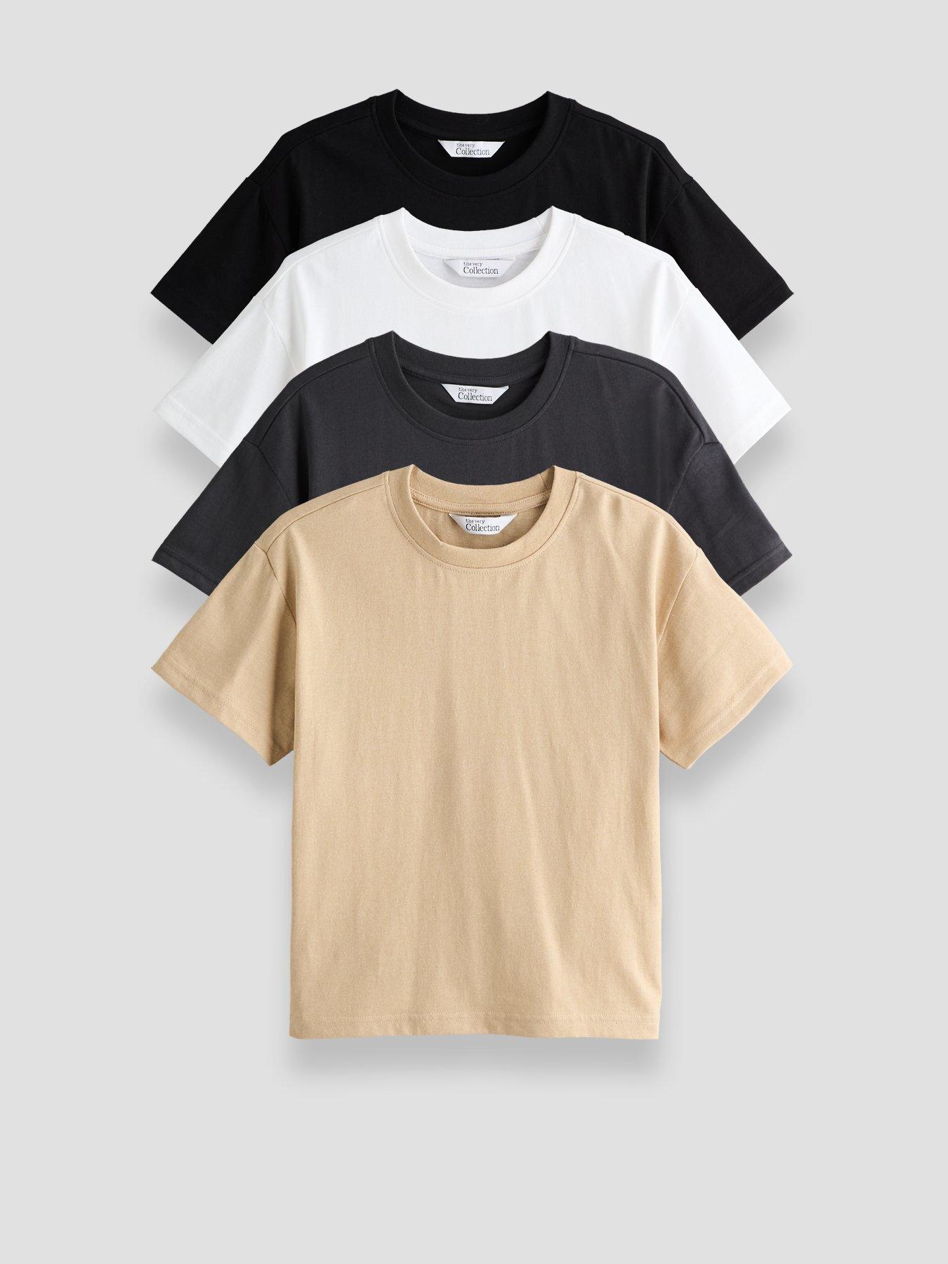 The Very Collection Boys 4 Pack Basic T-Shirt - Multi
