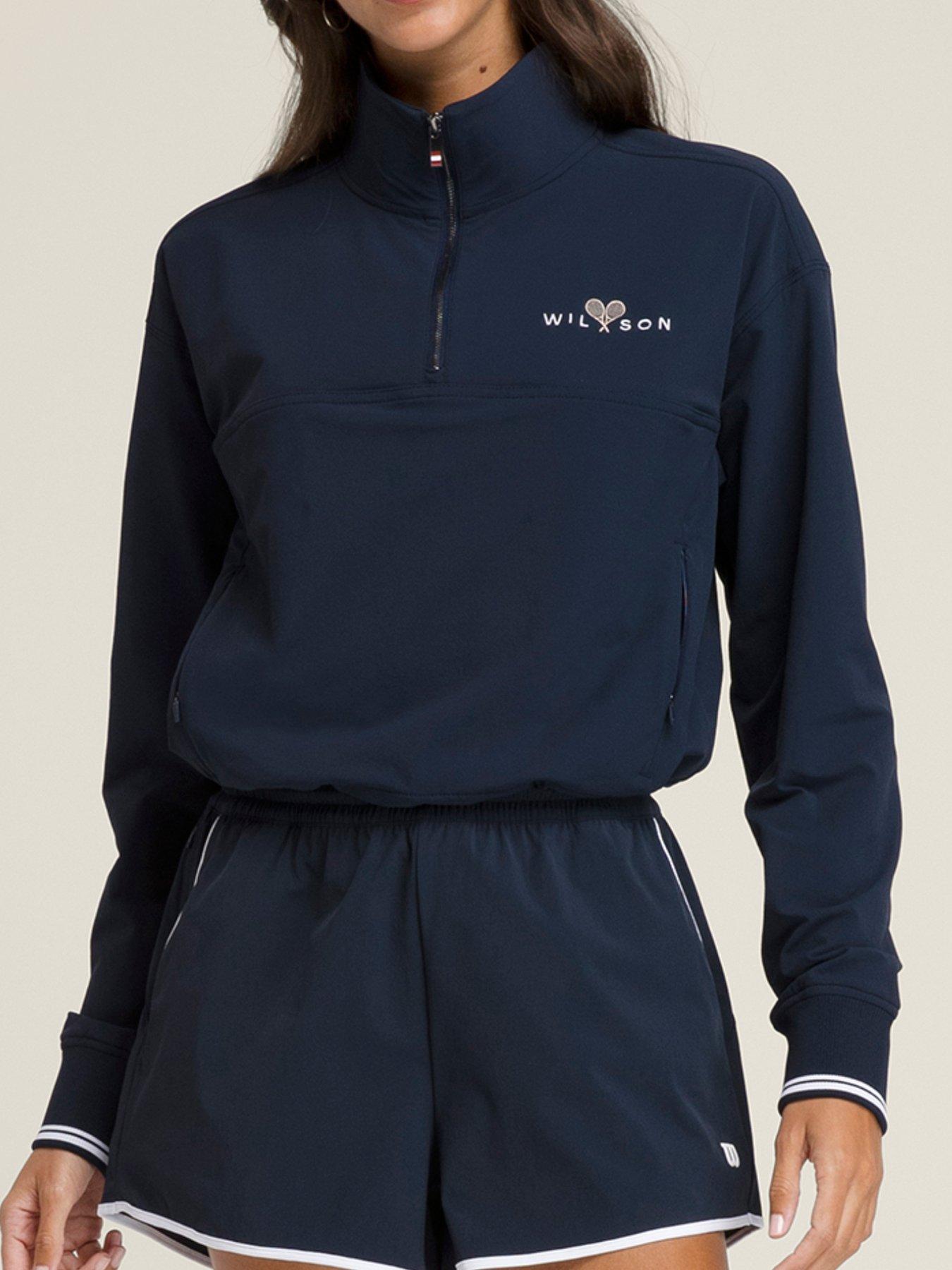 Wilson Womens Tennis Davenport Woven Popover - Navy