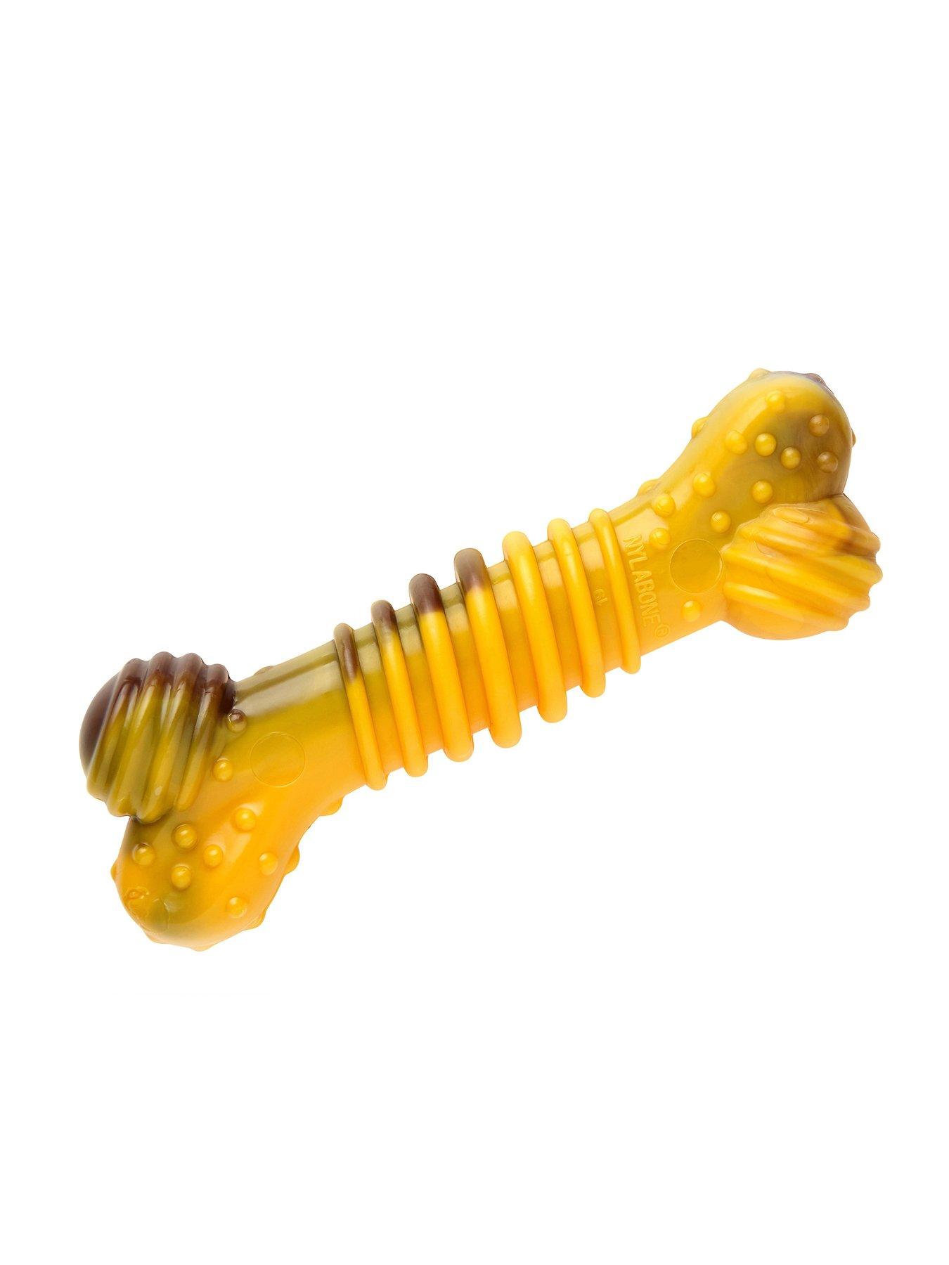 Image 3 of 7 of Nylabone Dog Extream Chew Texture Bone Toy Beef&Cheese Flavout Medium